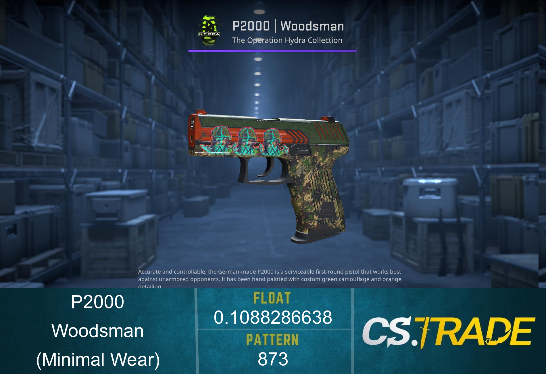 P2000 | Woodsman (Minimal Wear) Screenshot