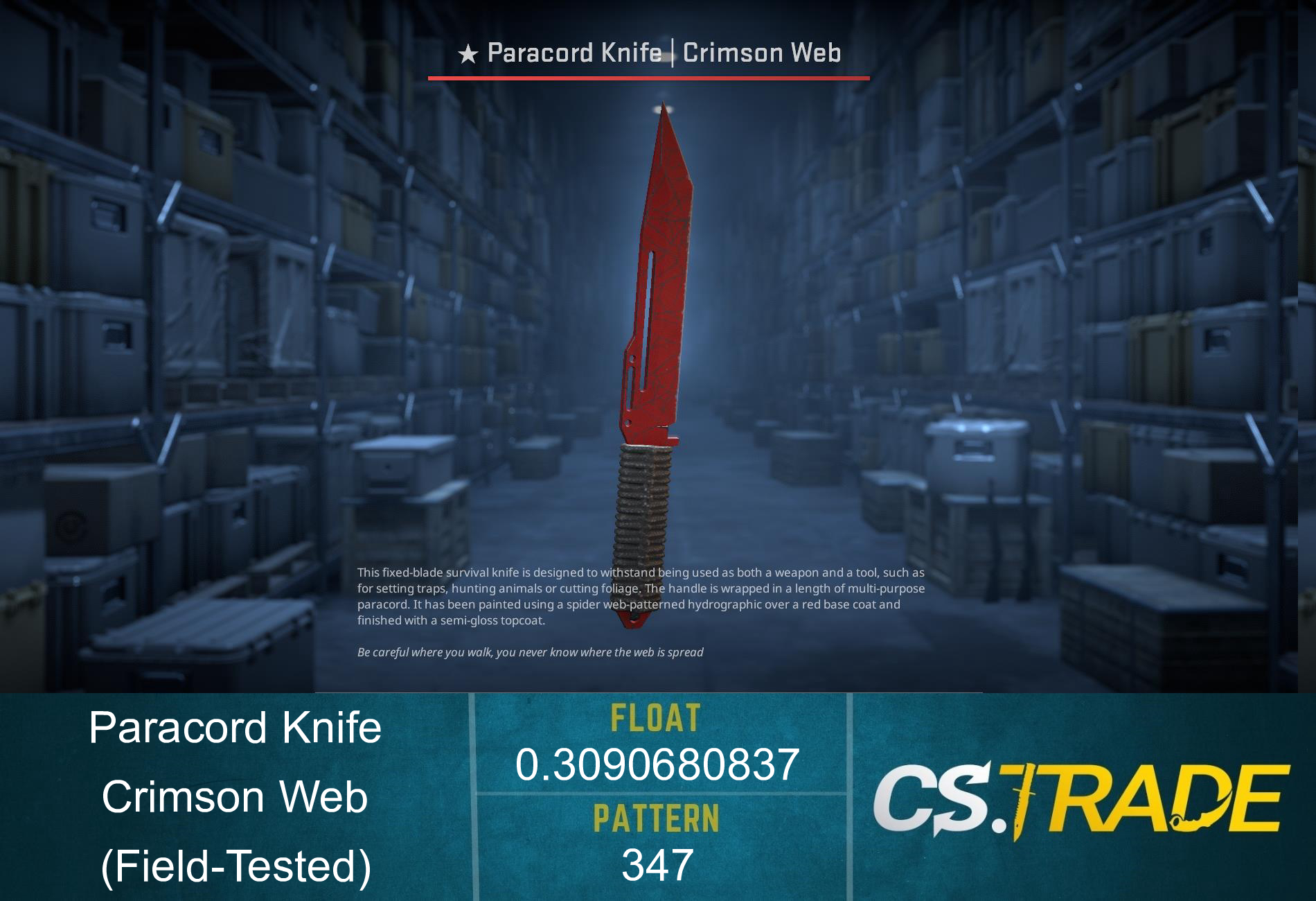 ★ Paracord Knife | Crimson Web (Factory New) Screenshot