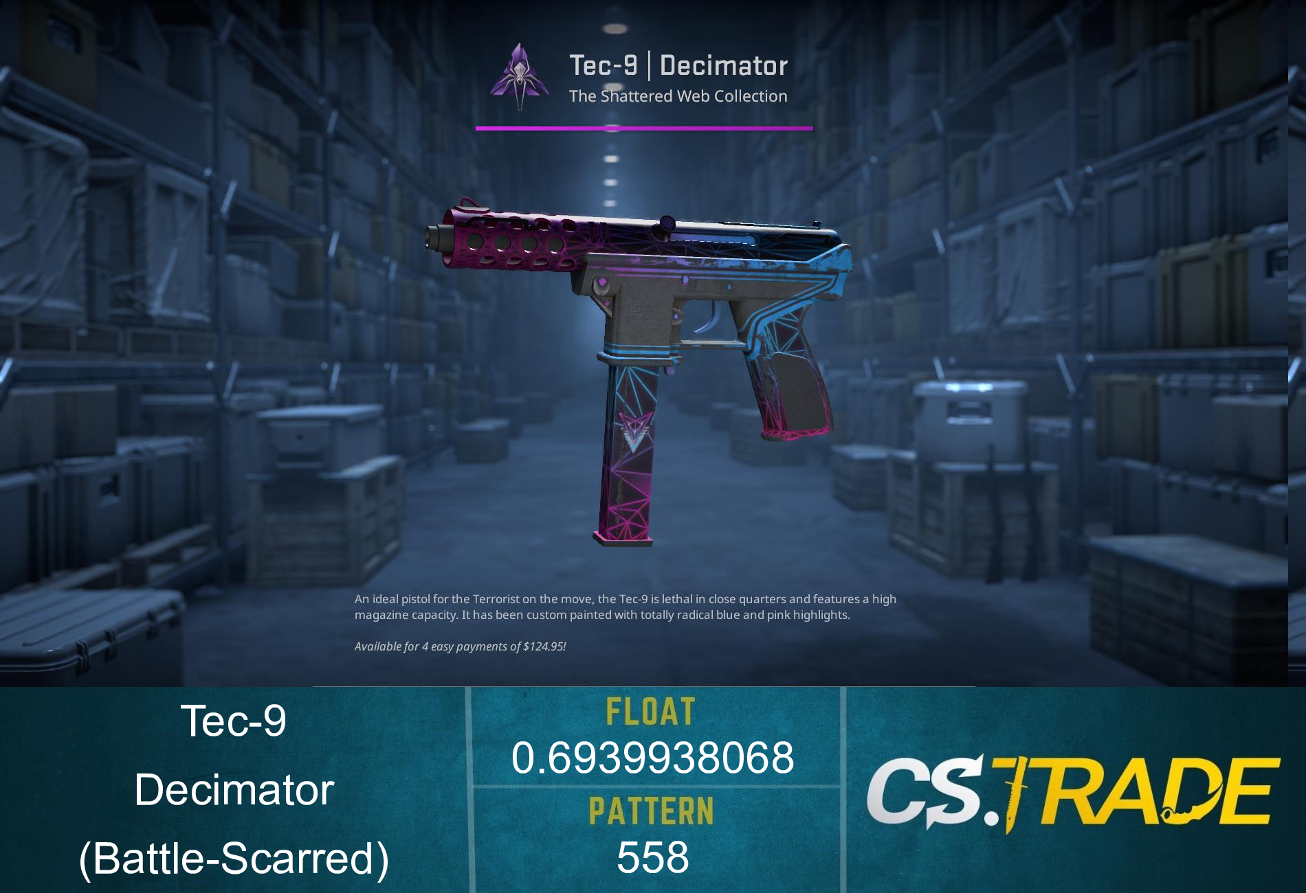 Tec-9 | Decimator (Battle-Scarred) Screenshot