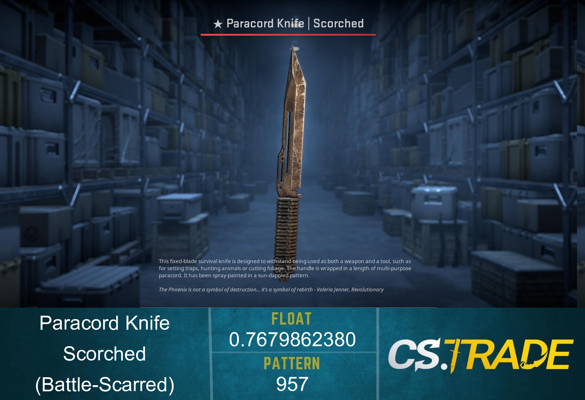 ★ Paracord Knife | Scorched (Battle-Scarred)