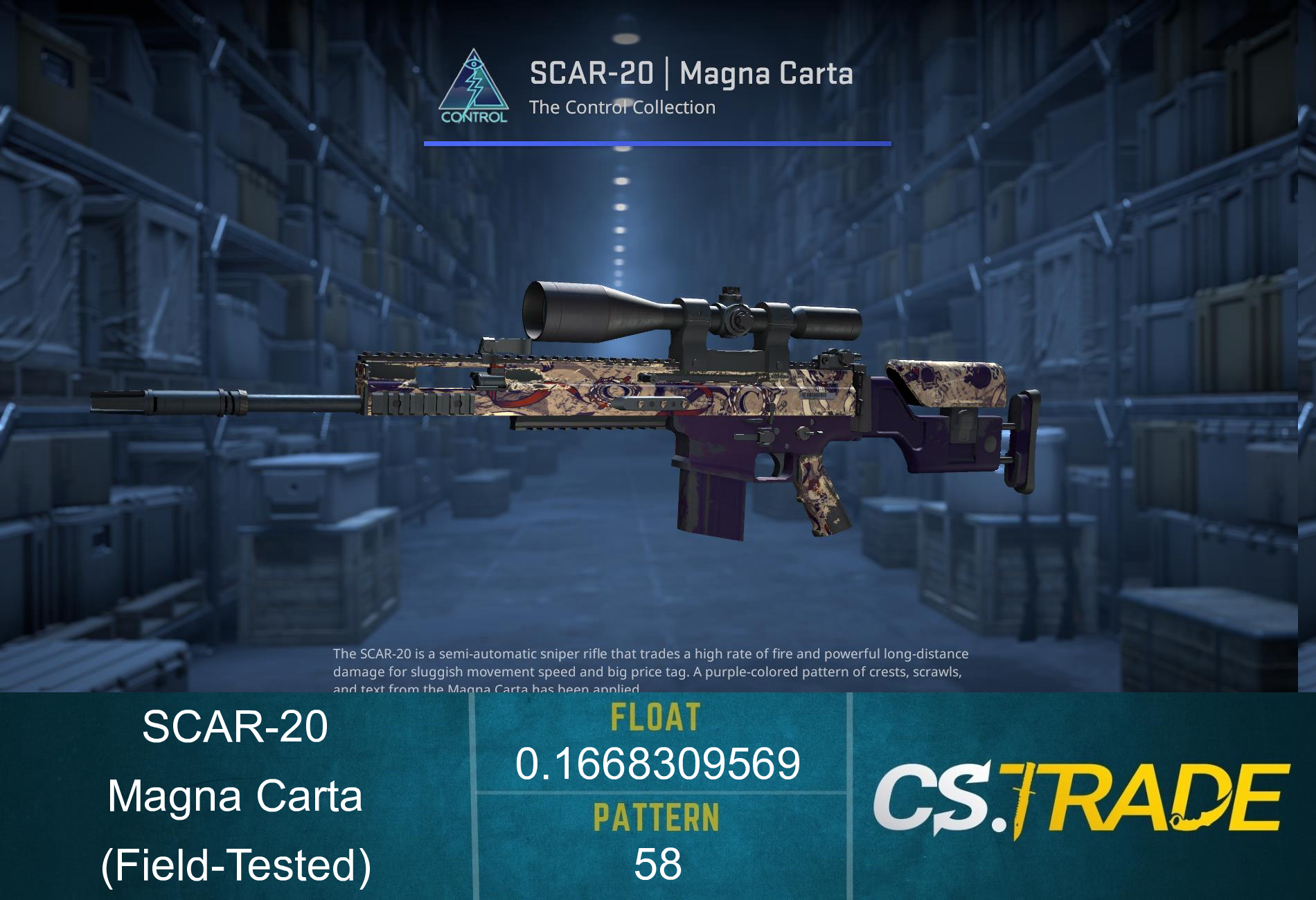 SCAR-20 | Magna Carta (Field-Tested) Screenshot