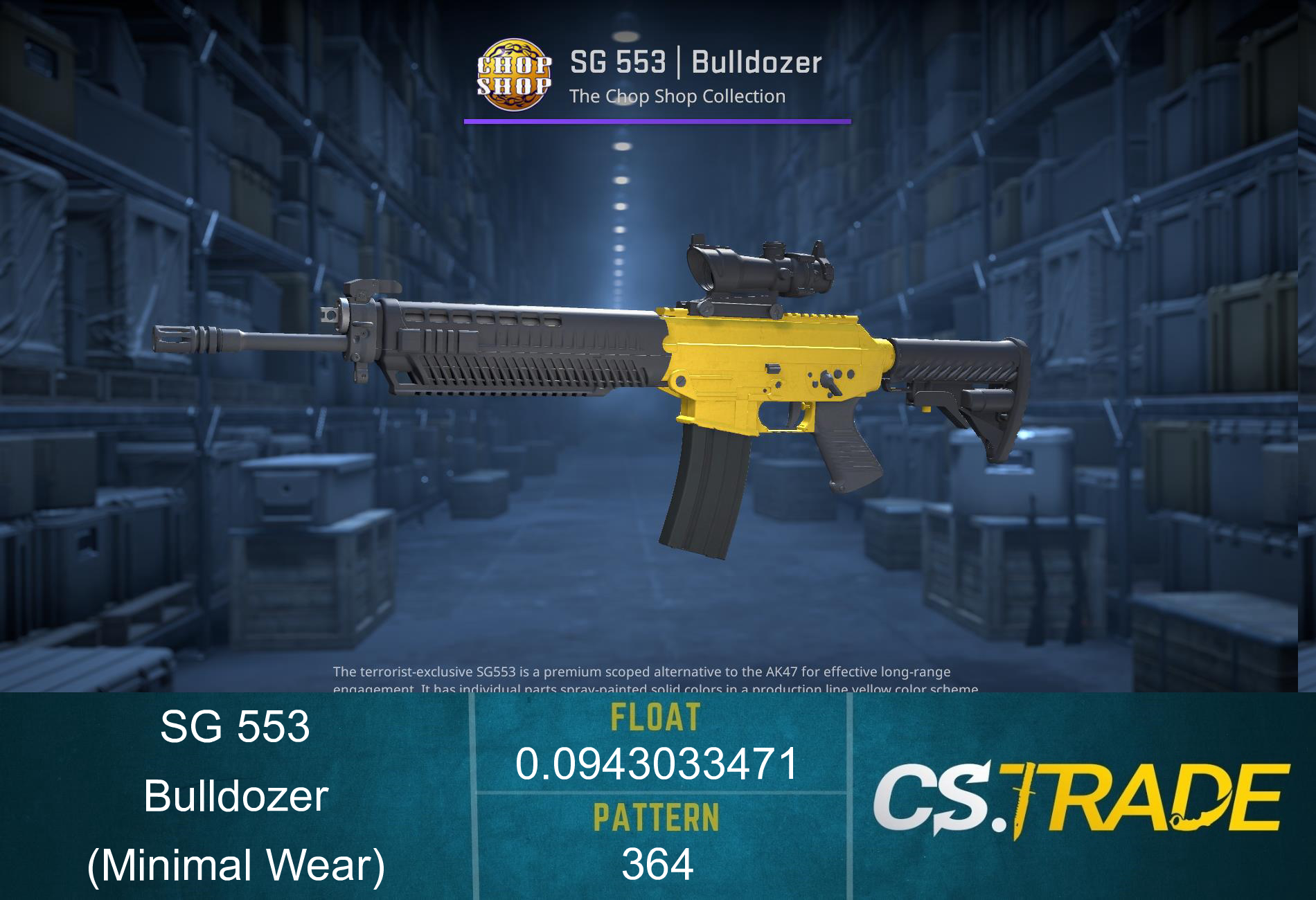 SG 553 | Bulldozer (Minimal Wear) Screenshot