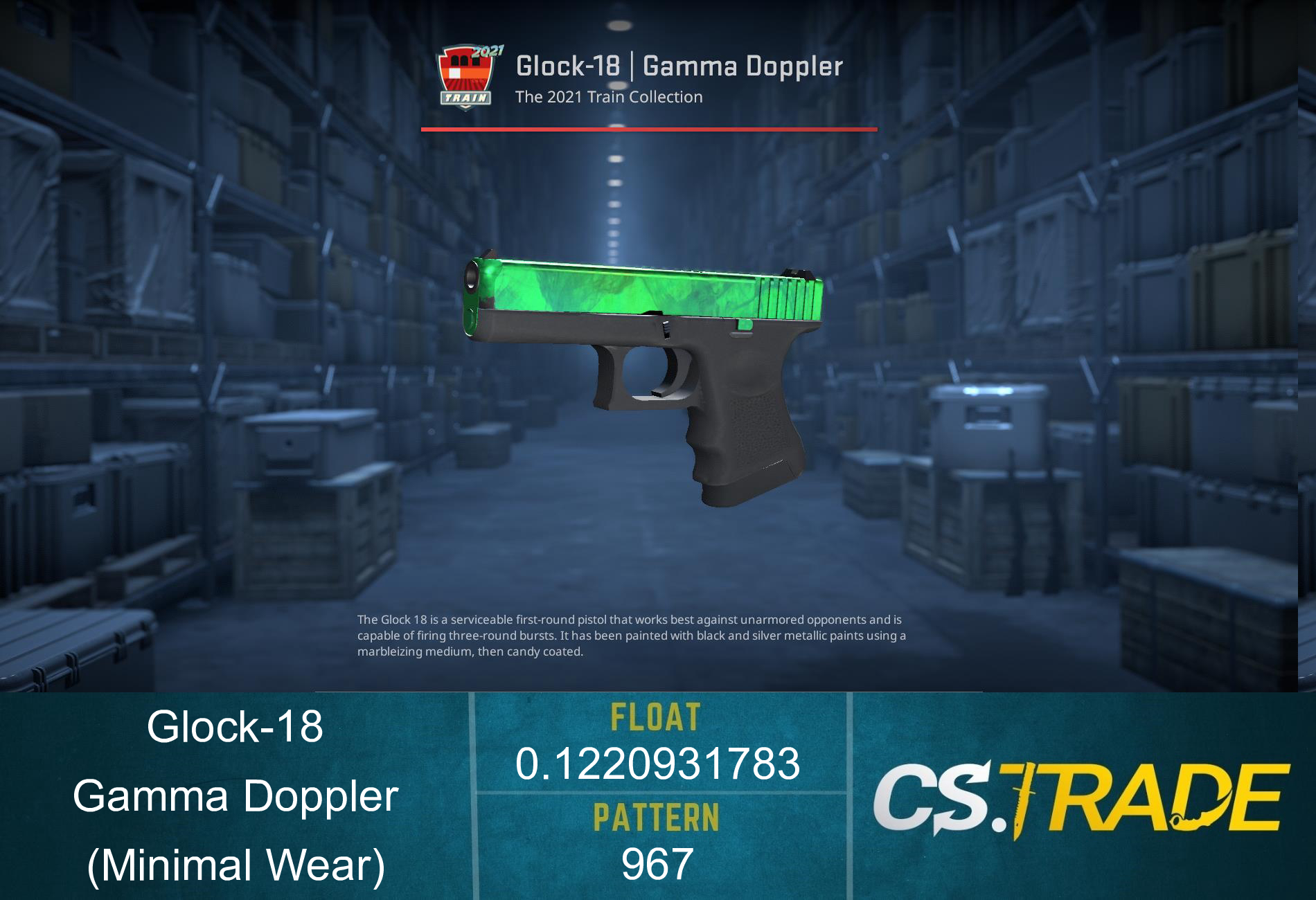 Glock-18 | Gamma Doppler Emerald (Factory New) Screenshot