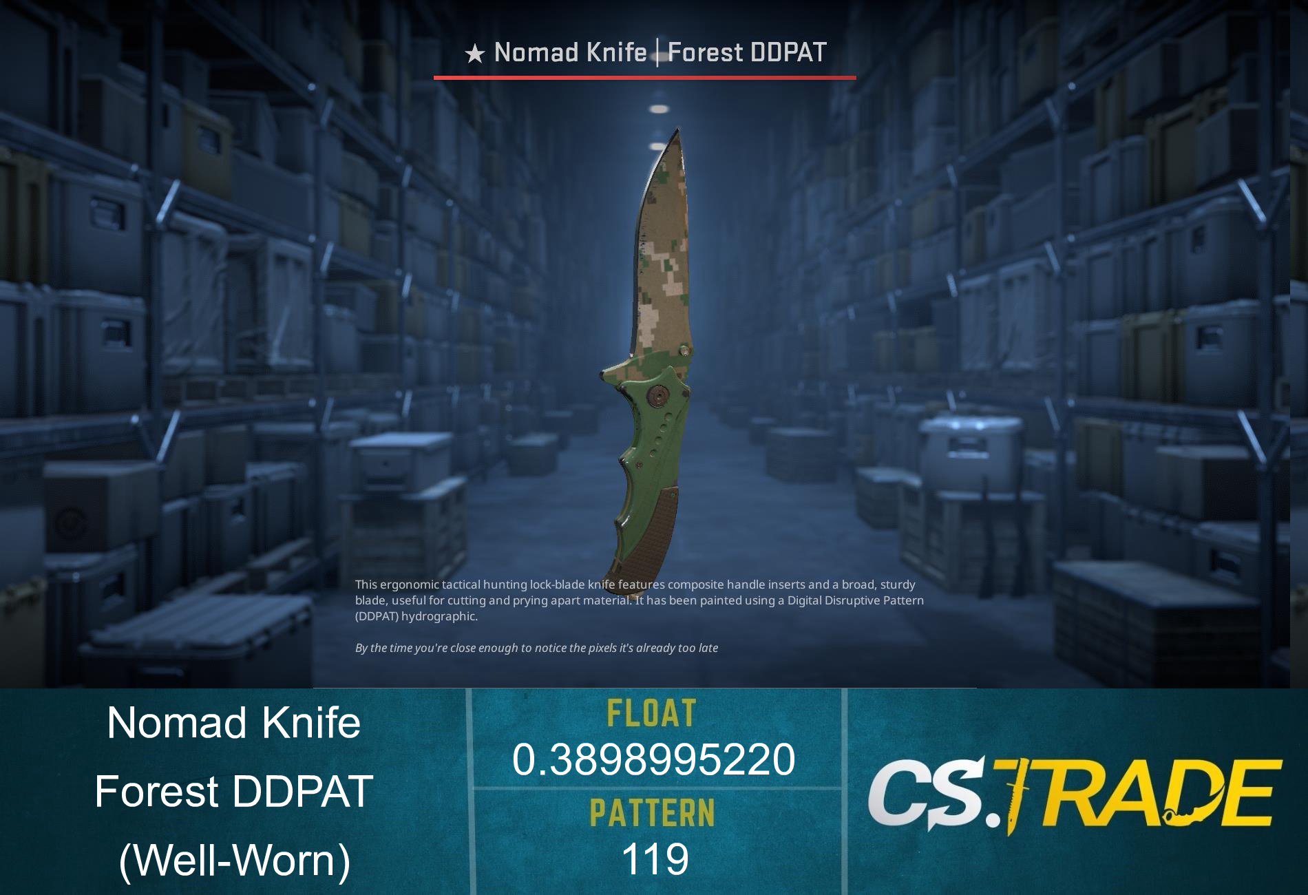 ★ Nomad Knife | Forest DDPAT (Well-Worn) Screenshot