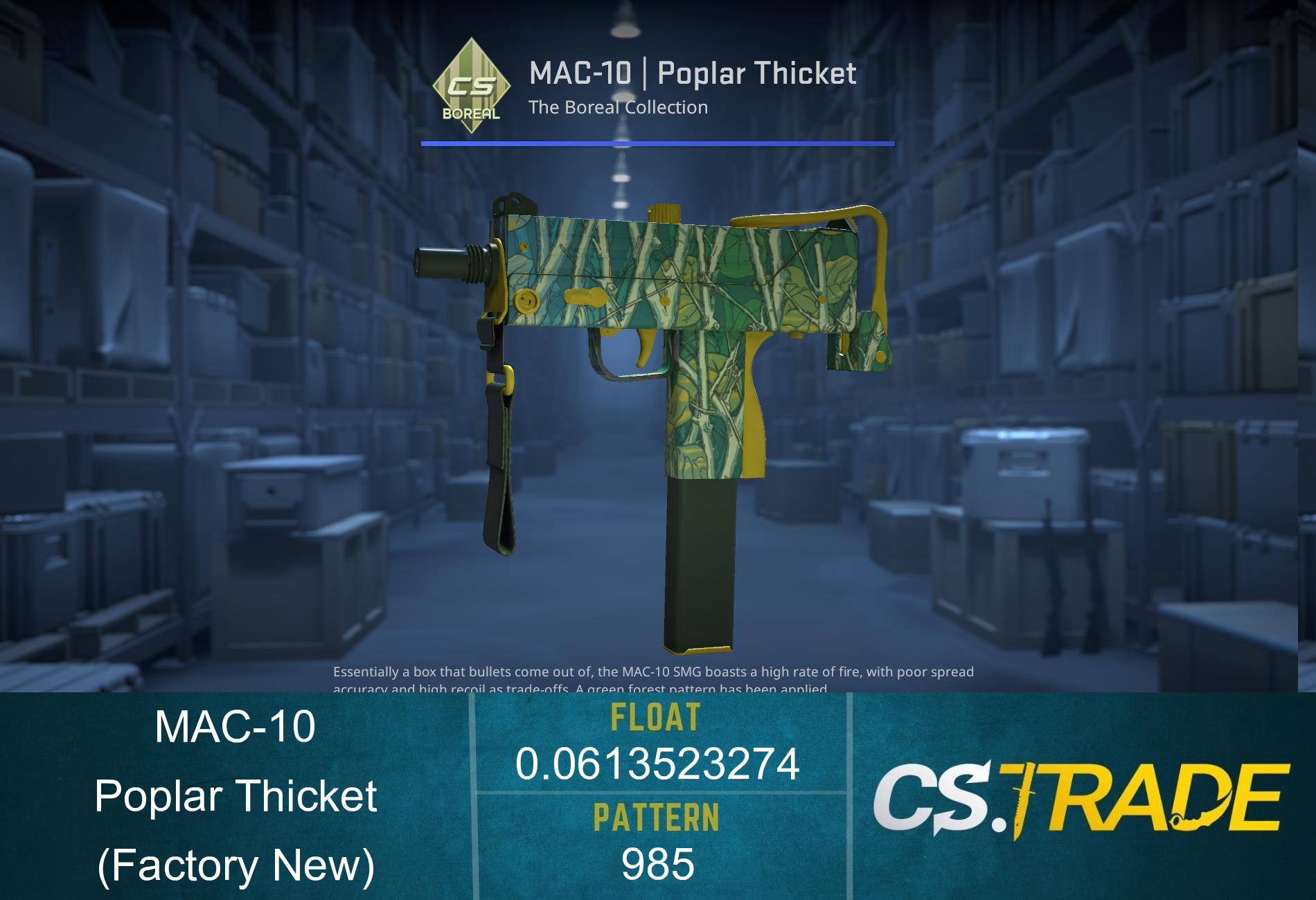 MAC-10 | Poplar Thicket (Factory New) Screenshot