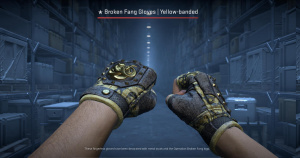 ★ Broken Fang Gloves | Yellow-banded (Battle-Scarred) Screenshot