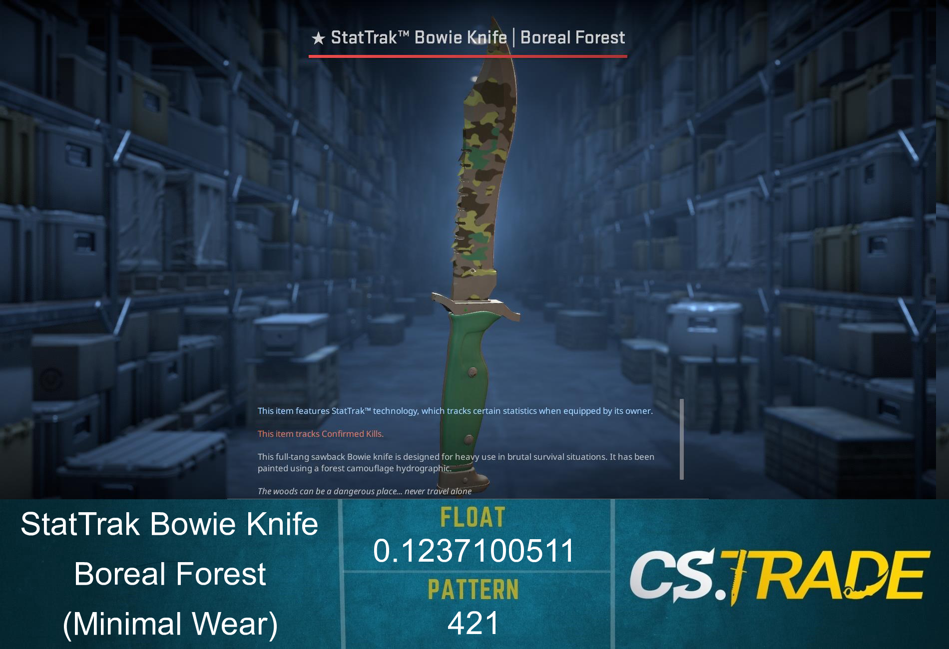 ★ Bowie Knife | Boreal Forest (Factory New) Screenshot