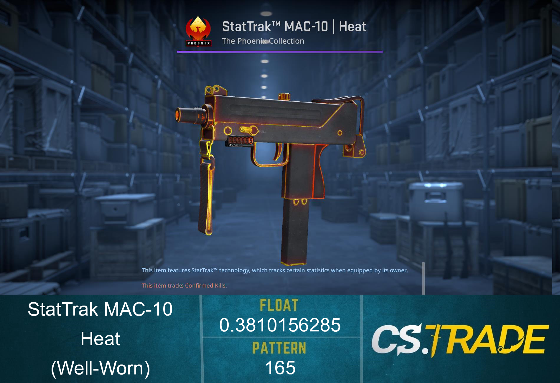 MAC-10 | Heat (Well-Worn) Screenshot