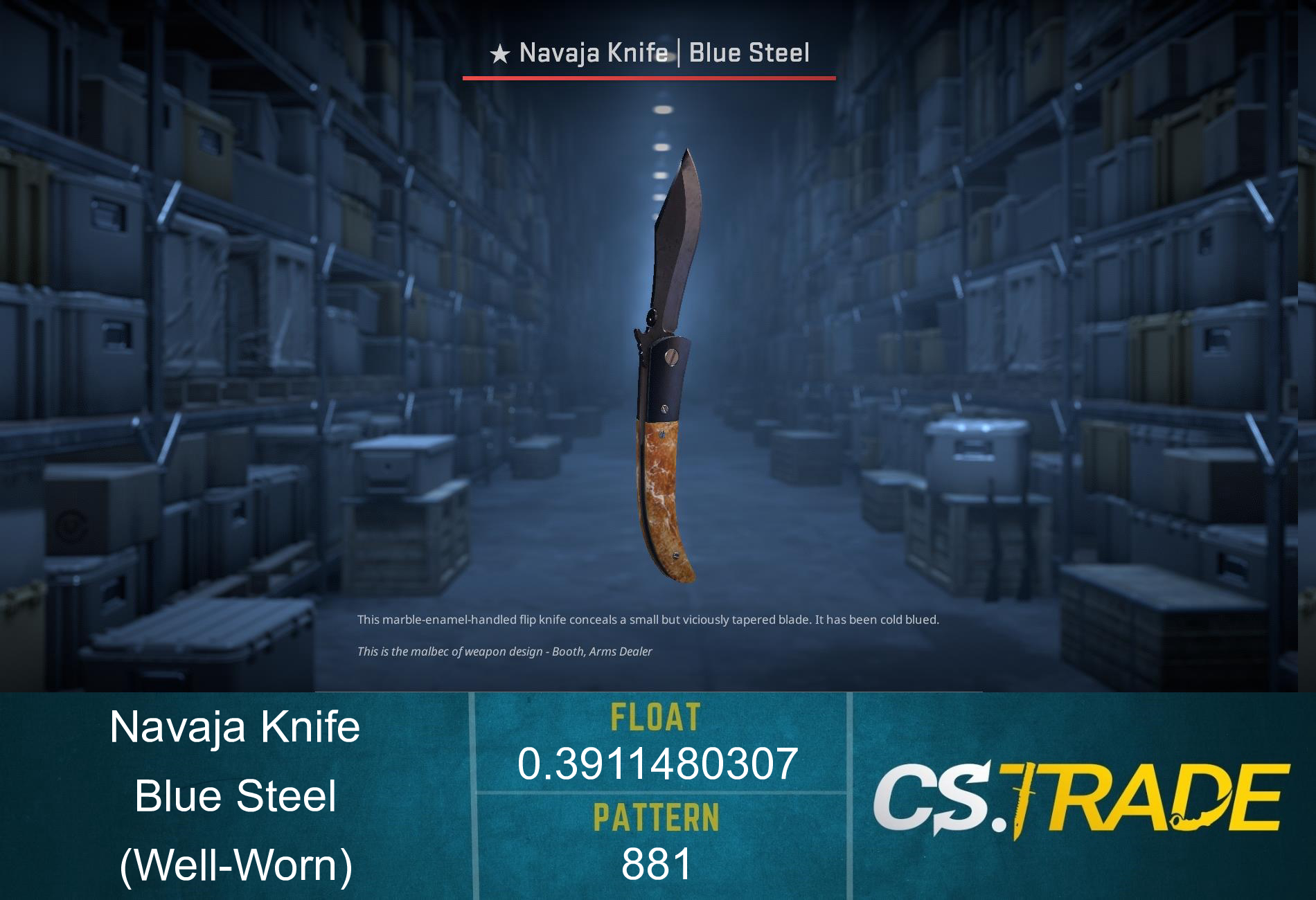 ★ Navaja Knife | Blue Steel (Well-Worn)