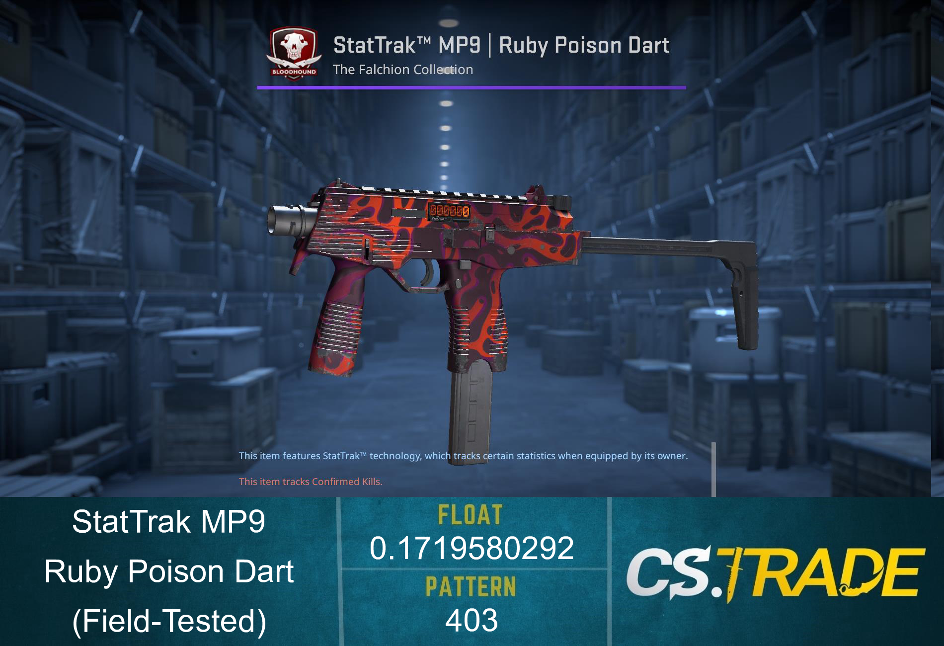 MP9 | Ruby Poison Dart (Field-Tested) Screenshot