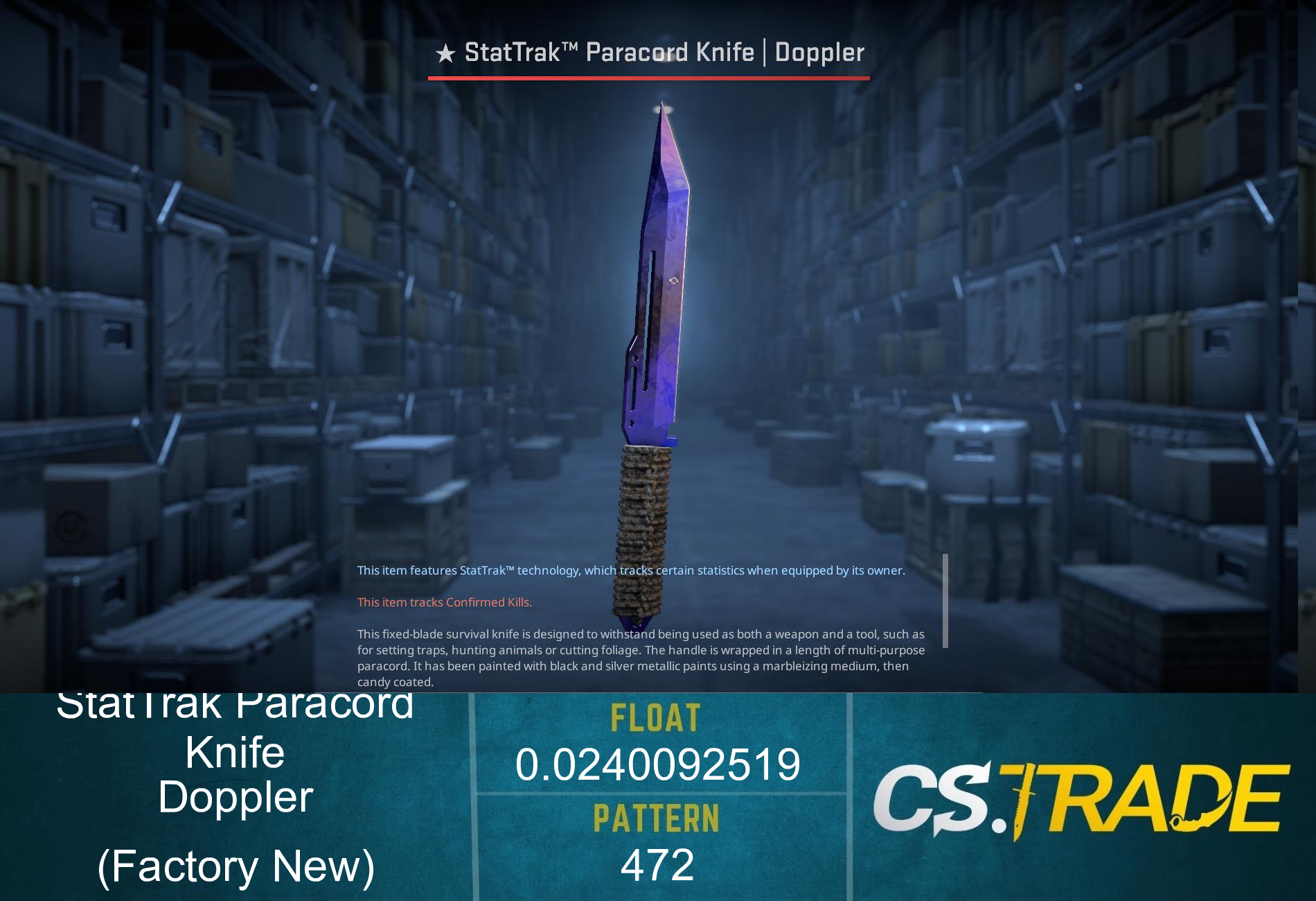 ★ Paracord Knife | Doppler Phase 4 (Factory New) Screenshot