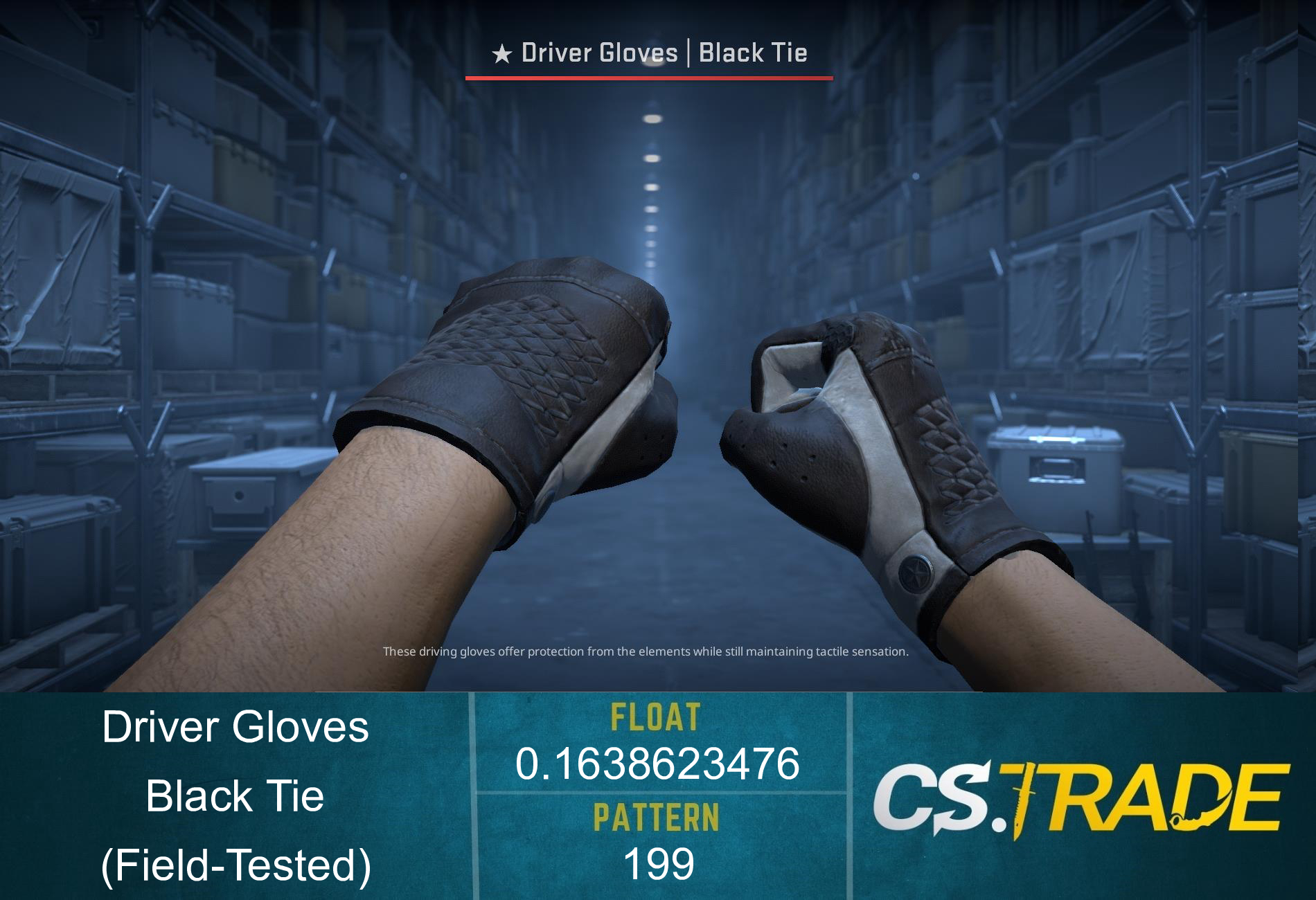 ★ Driver Gloves | Black Tie (Factory New) Screenshot