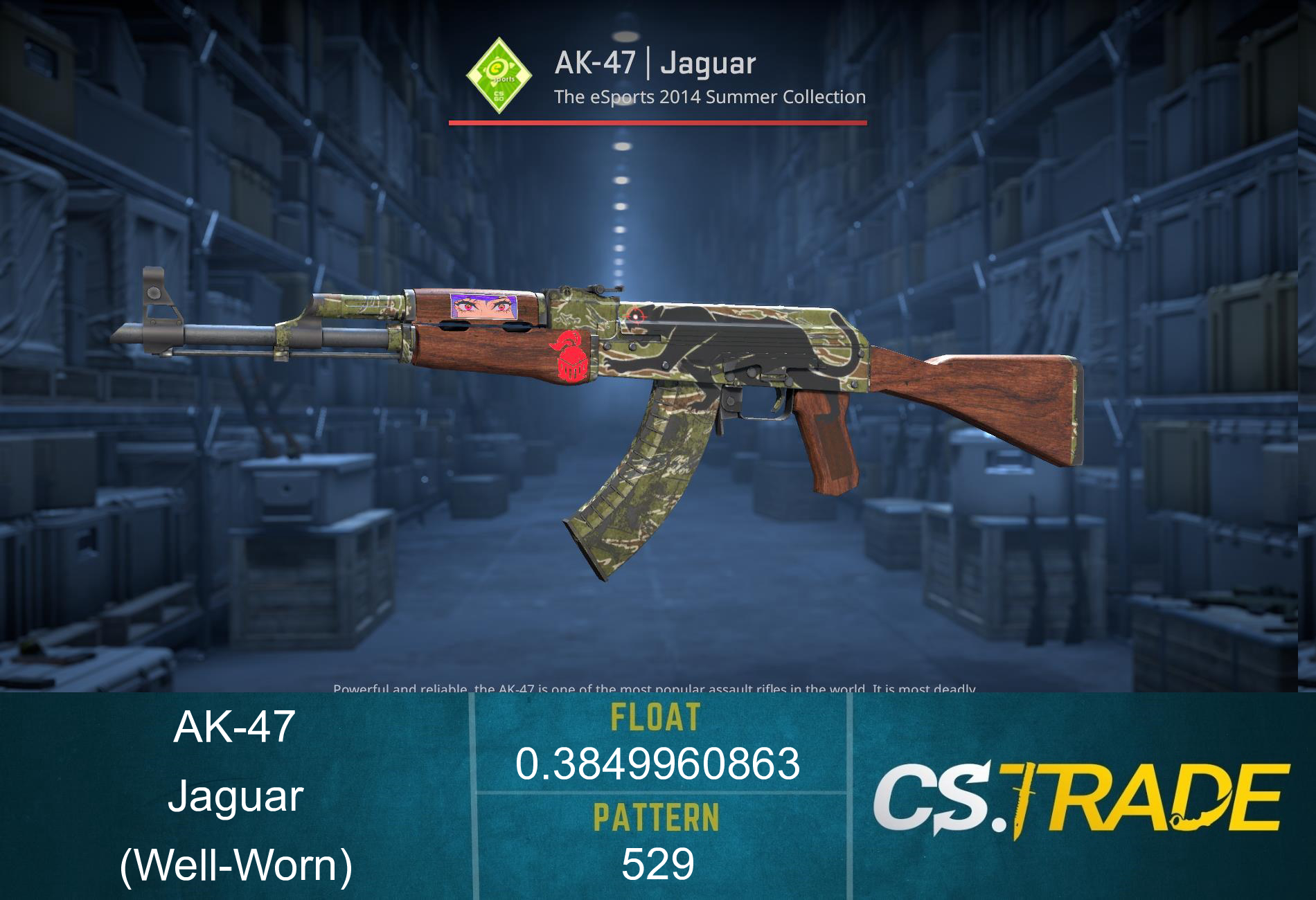 StatTrak™ AK-47 | Jaguar (Well-Worn) Screenshot