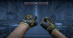 ★ Broken Fang Gloves | Yellow-banded (Minimal Wear) Screenshot