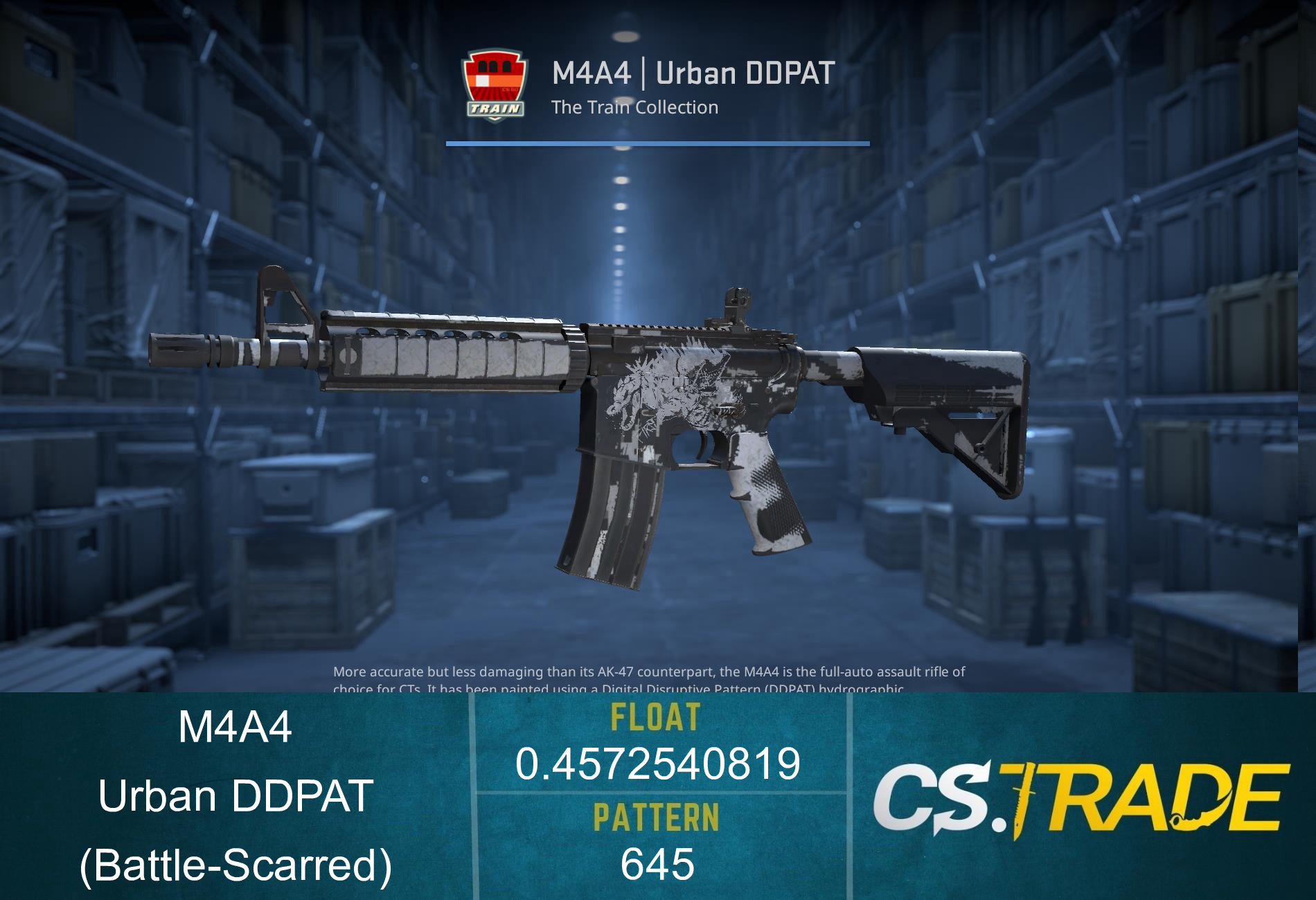 Souvenir M4A4 | Urban DDPAT (Battle-Scarred) Screenshot