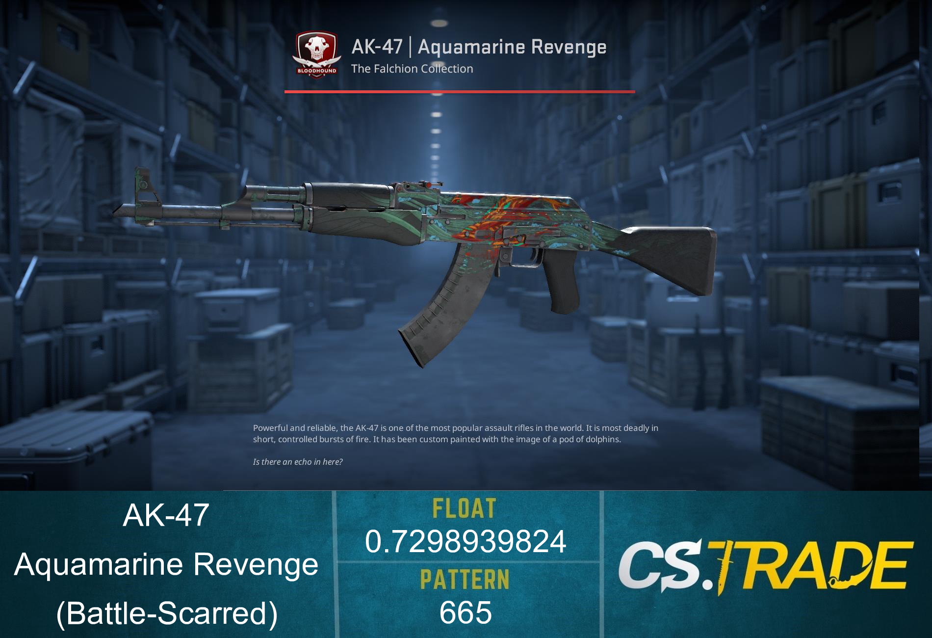 AK-47 | Aquamarine Revenge (Battle-Scarred) Screenshot