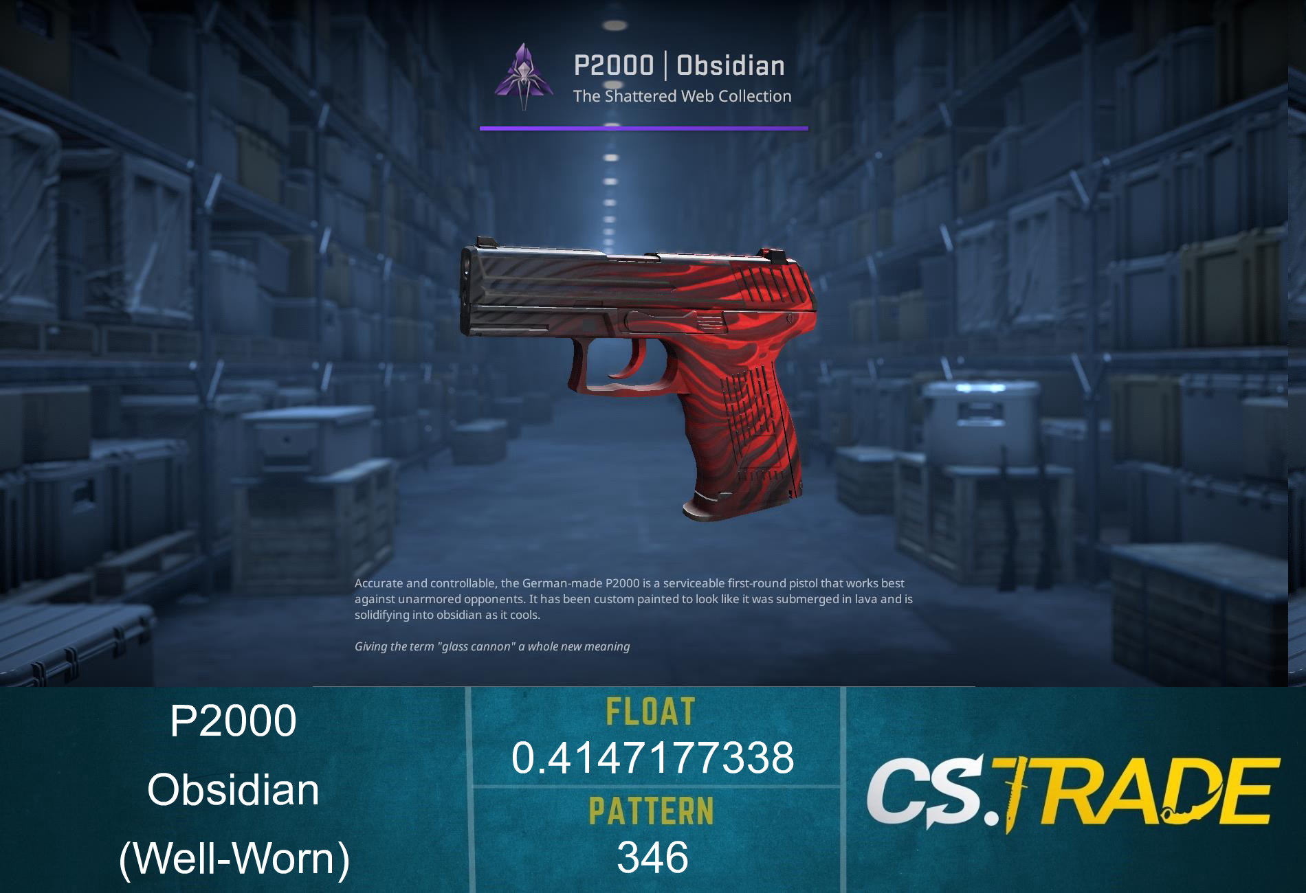 StatTrak™ P2000 | Obsidian (Well-Worn) Screenshot