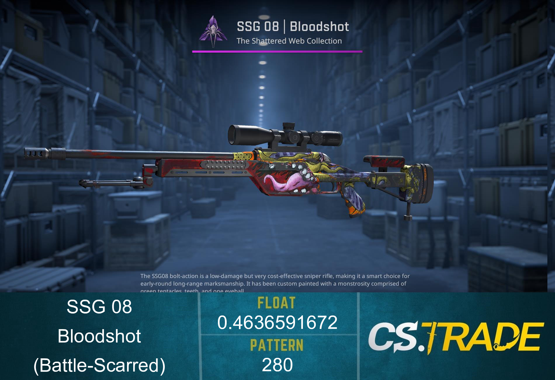 SSG 08 | Bloodshot (Battle-Scarred) Screenshot