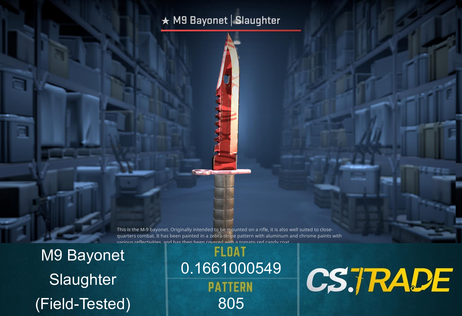 ★ M9 Bayonet | Slaughter (Field-Tested) Screenshot