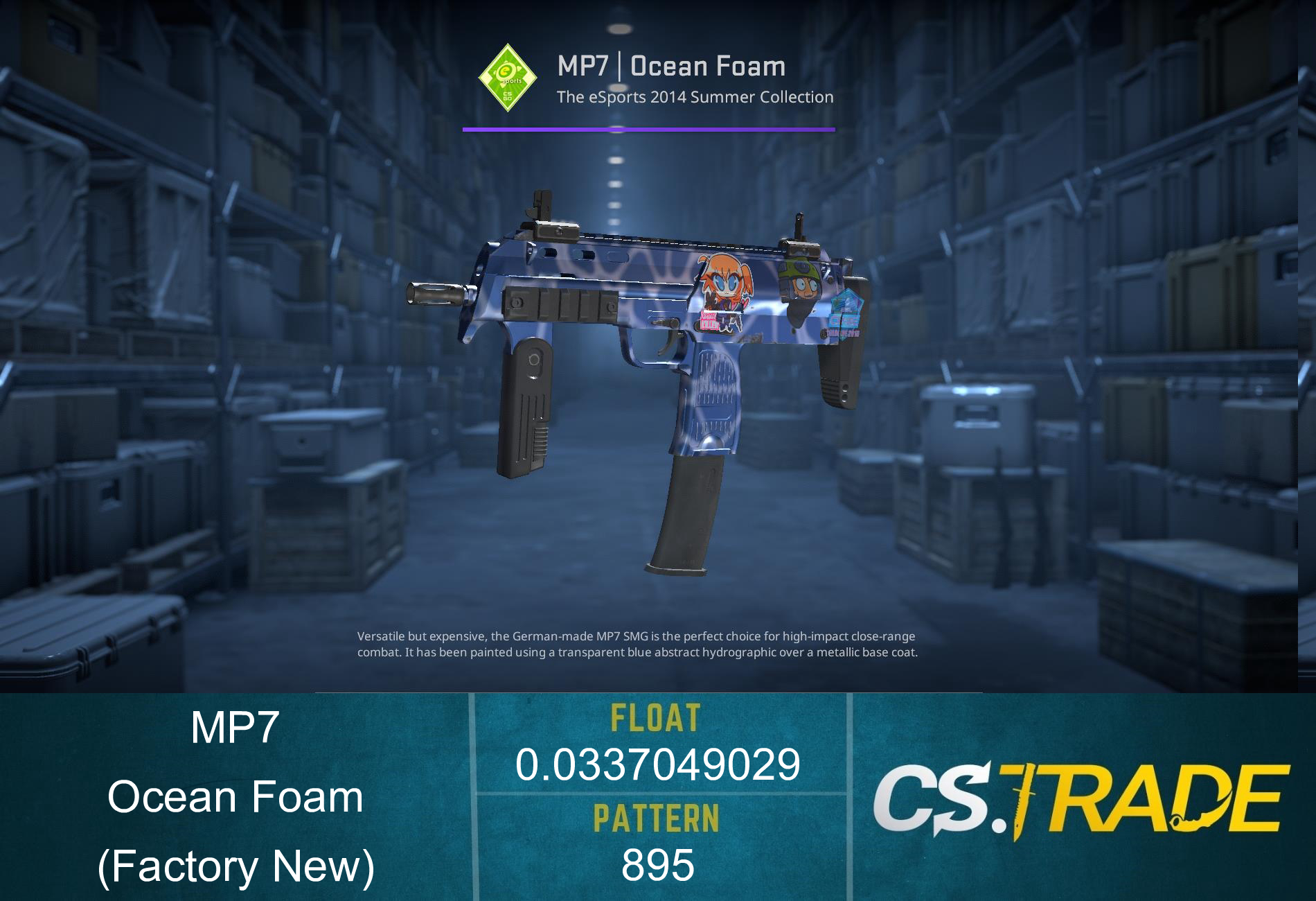 MP7 | Ocean Foam (Factory New) Screenshot