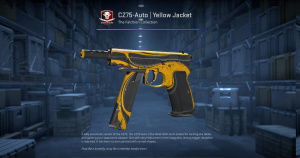 CZ75-Auto | Yellow Jacket (Battle-Scarred) Screenshot