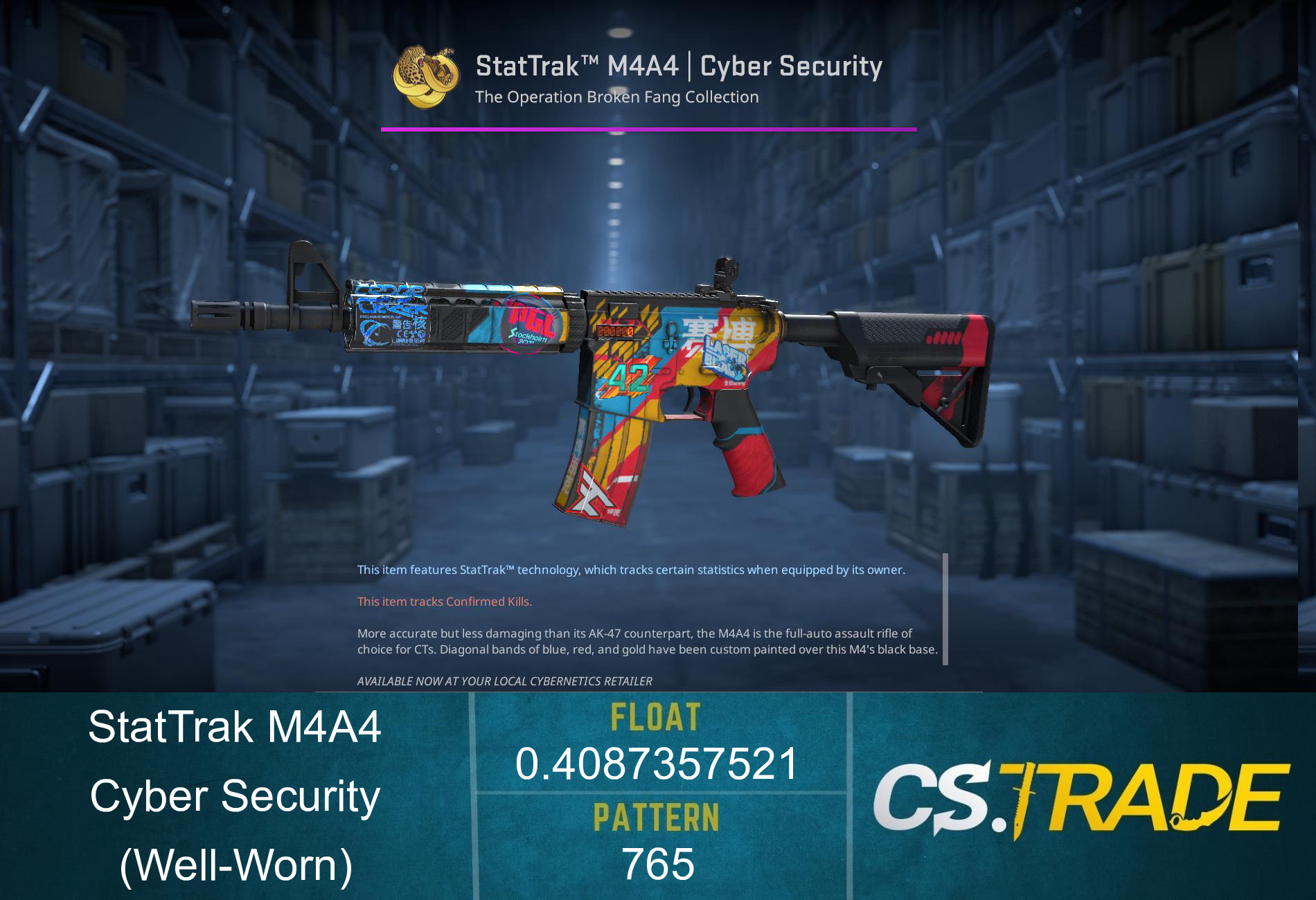 M4A4 | Cyber Security (Well-Worn) Screenshot