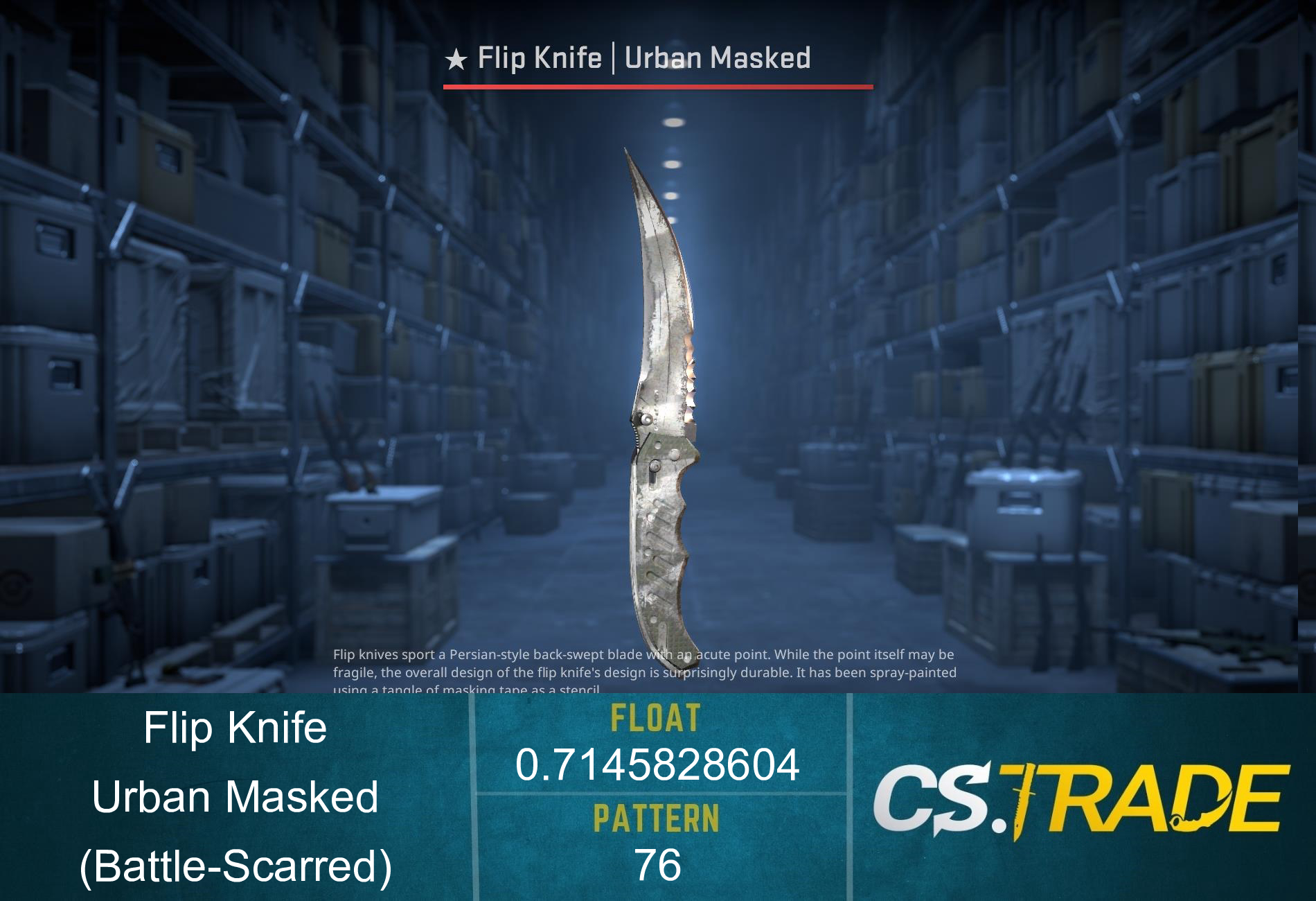 ★ Flip Knife | Urban Masked (Battle-Scarred) Screenshot