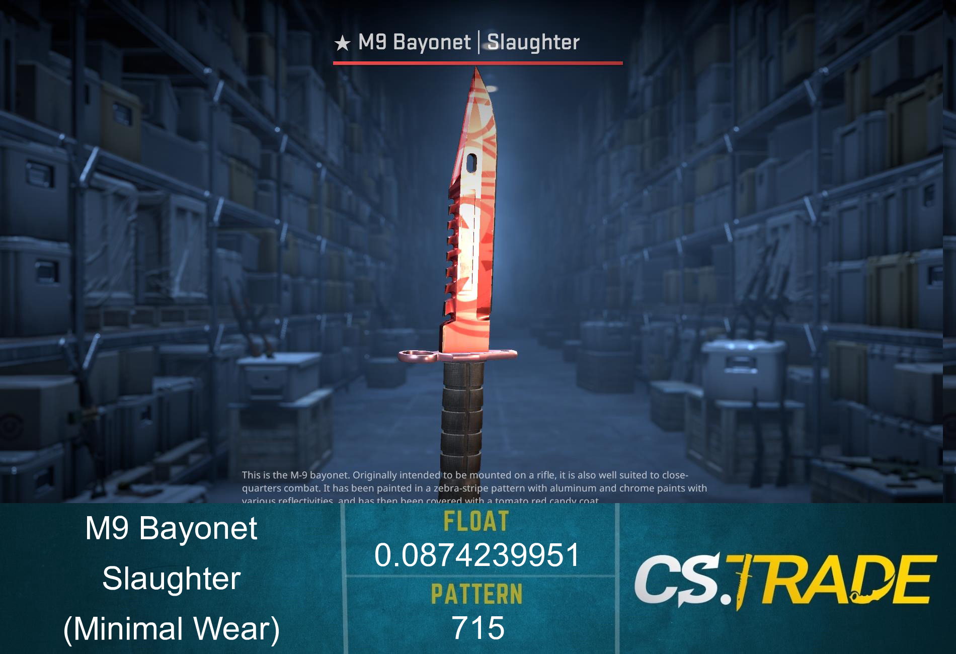 ★ M9 Bayonet | Slaughter (Minimal Wear) Screenshot
