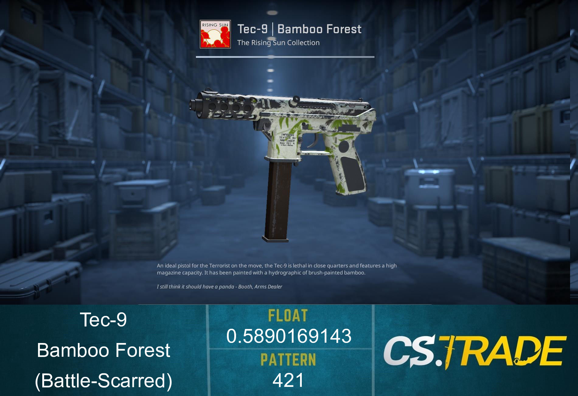 Tec-9 | Bamboo Forest (Battle-Scarred) Screenshot