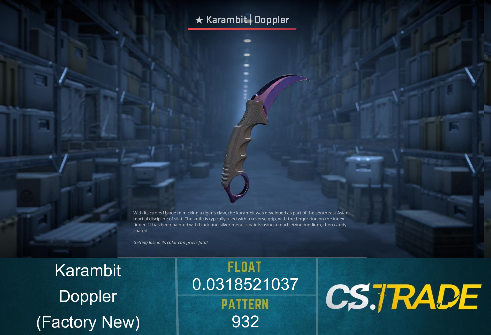 ★ Karambit | Doppler Black Pearl (Factory New) Screenshot