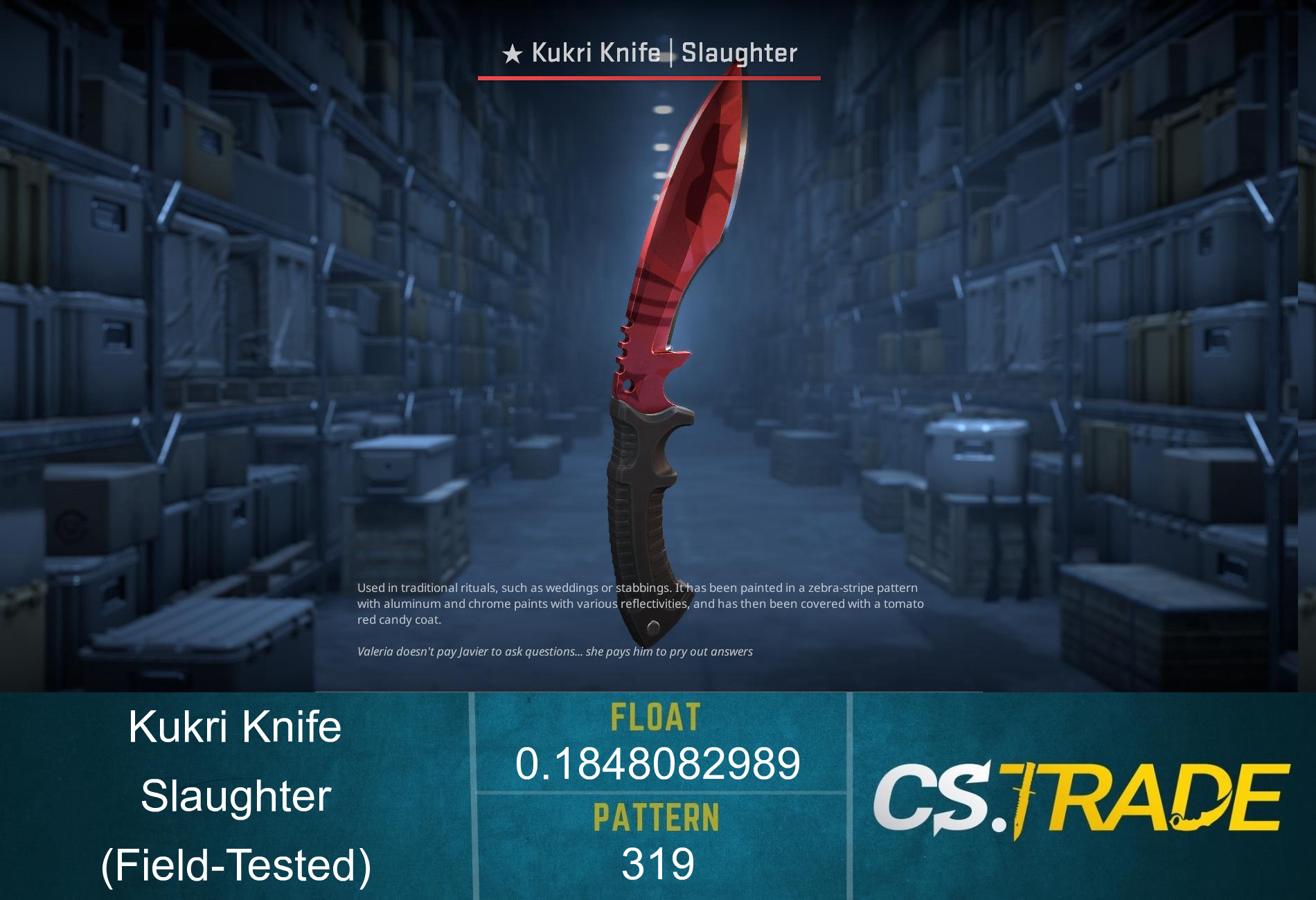 ★ Kukri Knife | Slaughter (Field-Tested) Screenshot