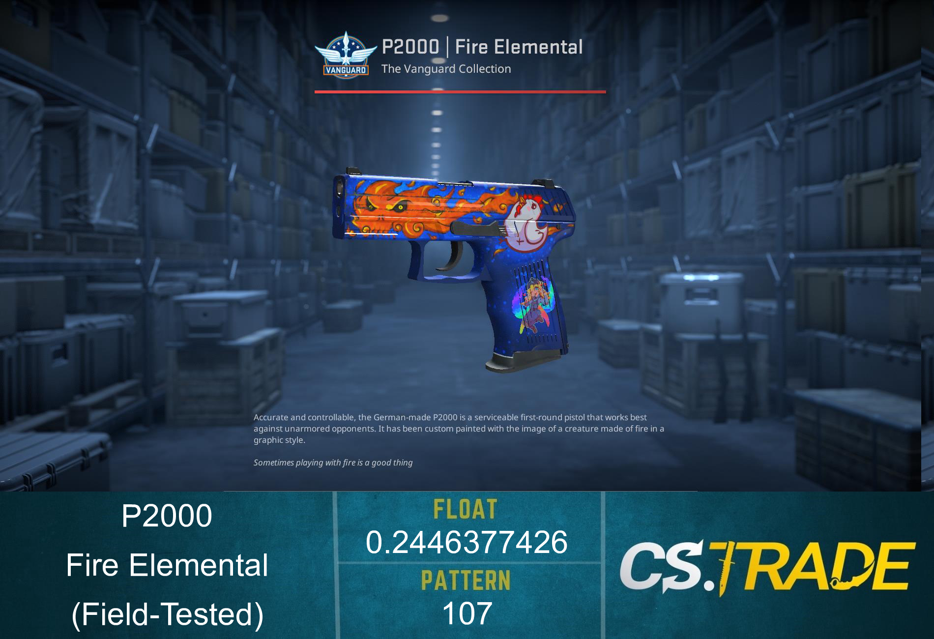P2000 | Fire Elemental (Factory New) Screenshot