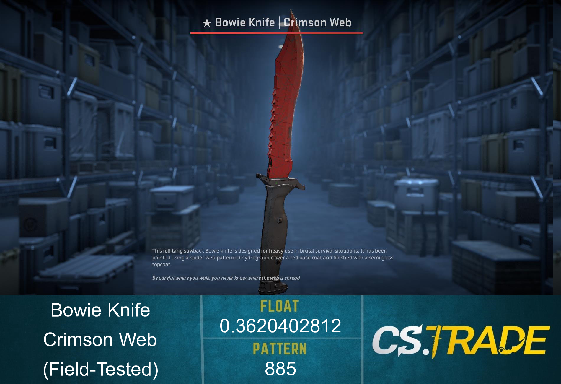 ★ Bowie Knife | Crimson Web (Factory New) Screenshot