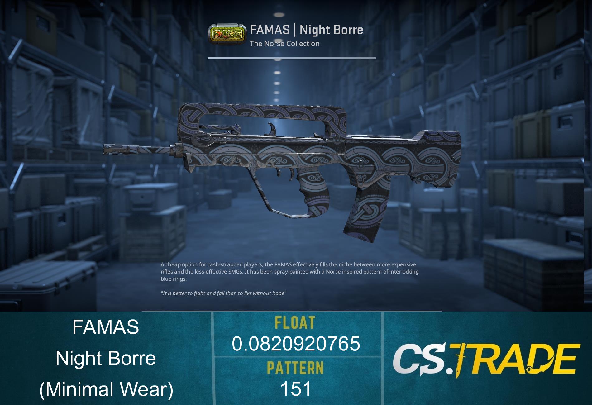 FAMAS | Night Borre (Minimal Wear) Screenshot