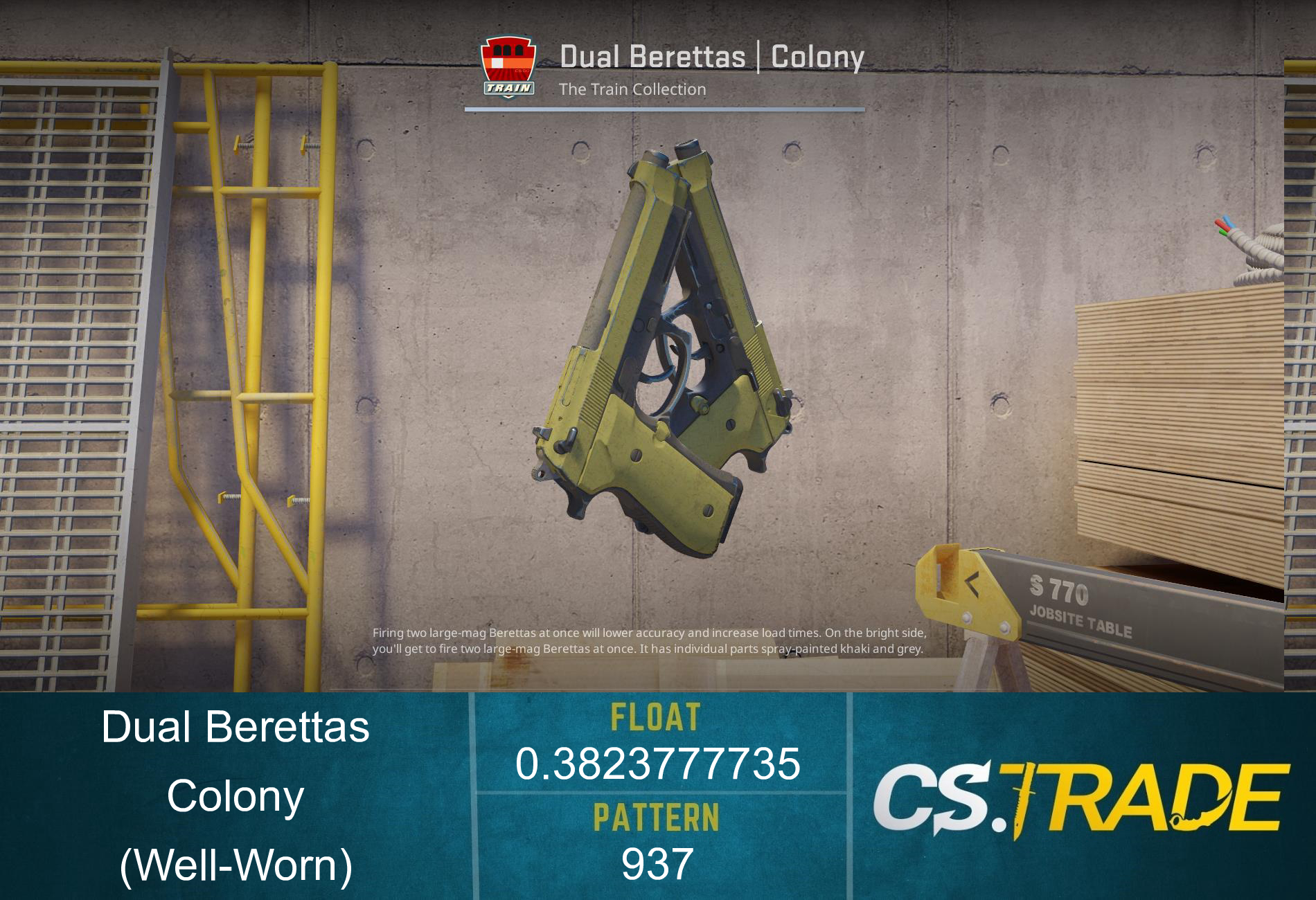 Dual Berettas | Colony (Well-Worn) Screenshot