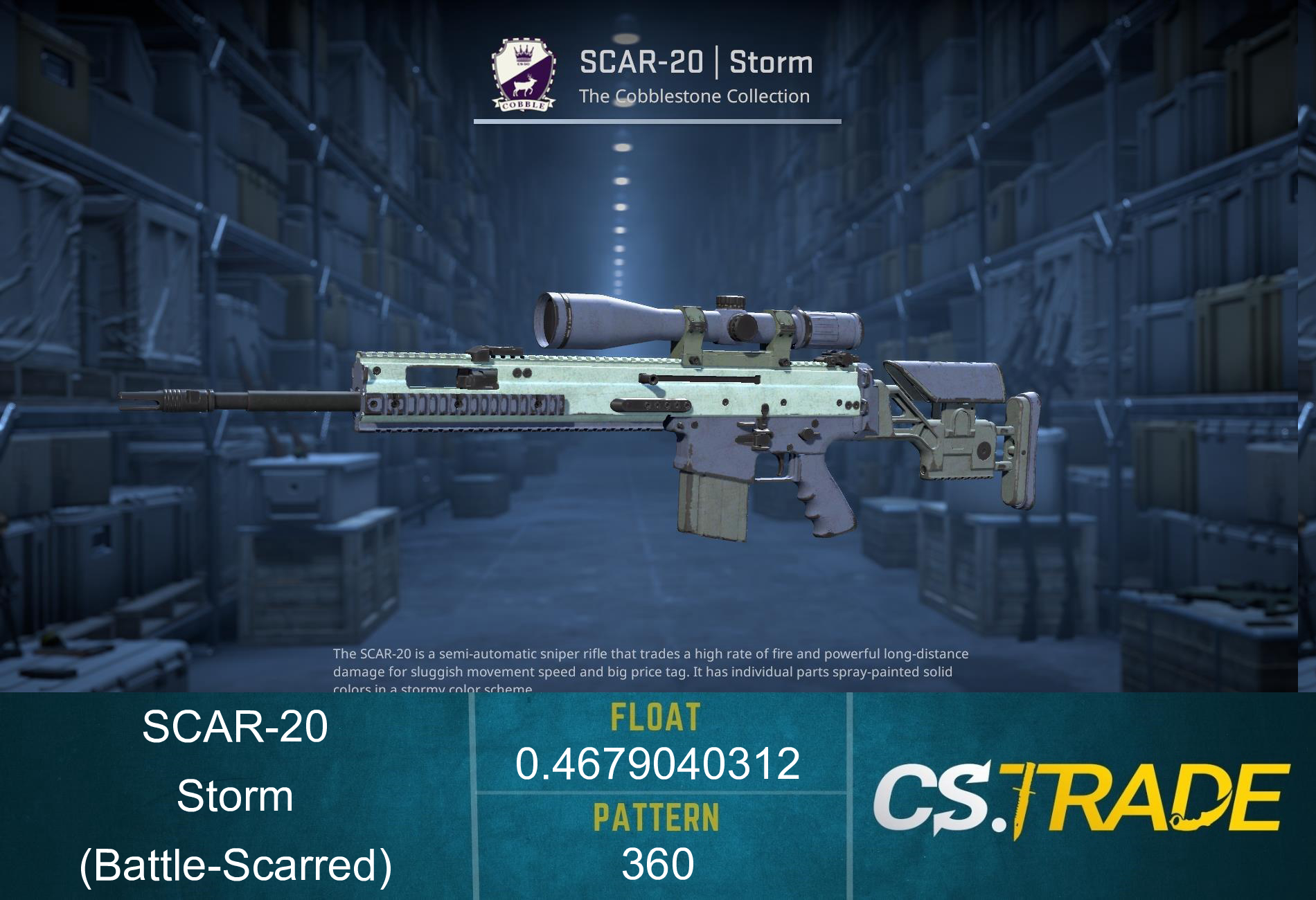 Souvenir SCAR-20 | Storm (Battle-Scarred) Screenshot