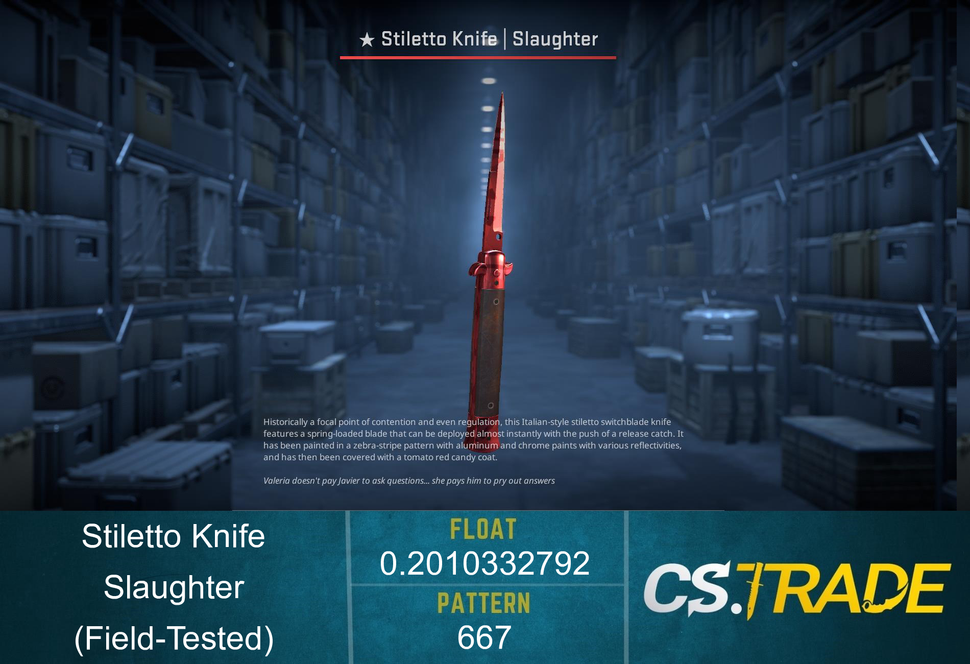 ★ Stiletto Knife | Slaughter (Factory New) Screenshot