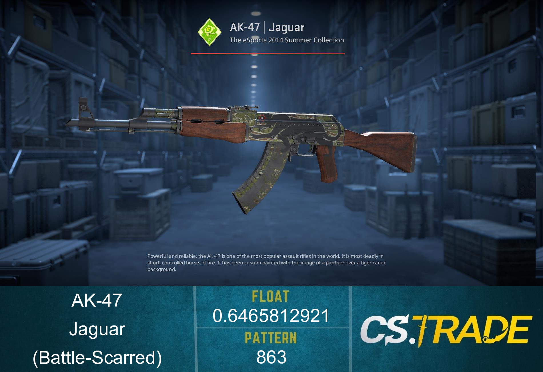 AK-47 | Jaguar (Battle-Scarred) Screenshot