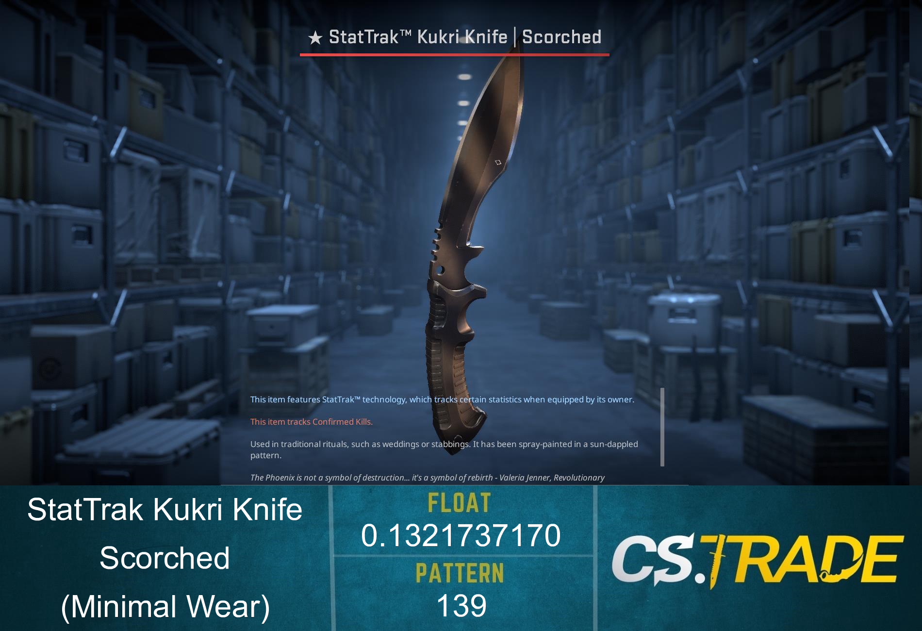 ★ Kukri Knife | Scorched (Minimal Wear) Screenshot