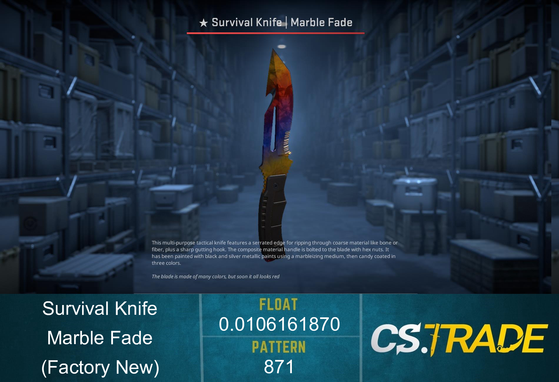 ★ Survival Knife | Marble Fade (Factory New) Screenshot
