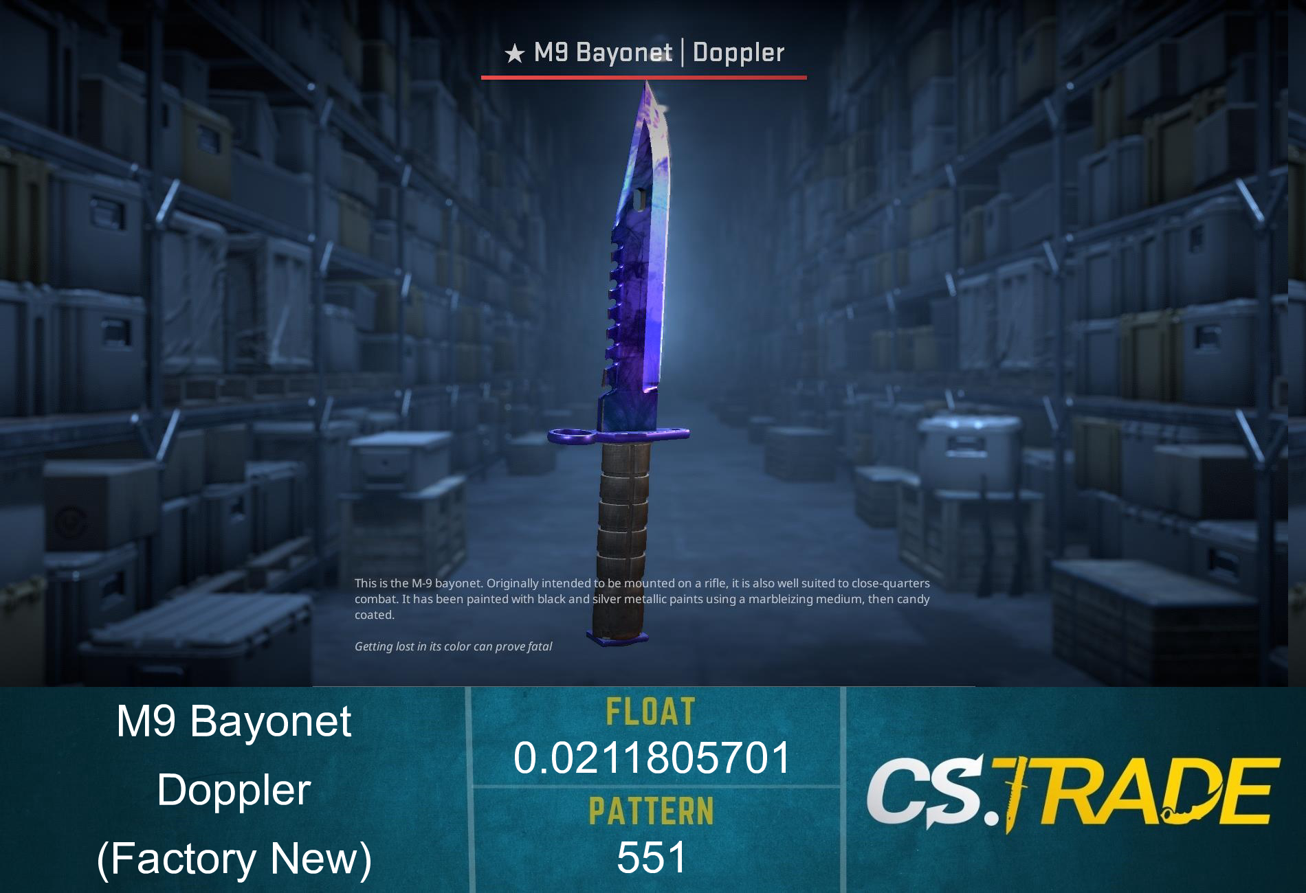 ★ M9 Bayonet | Doppler Sapphire (Factory New) Screenshot