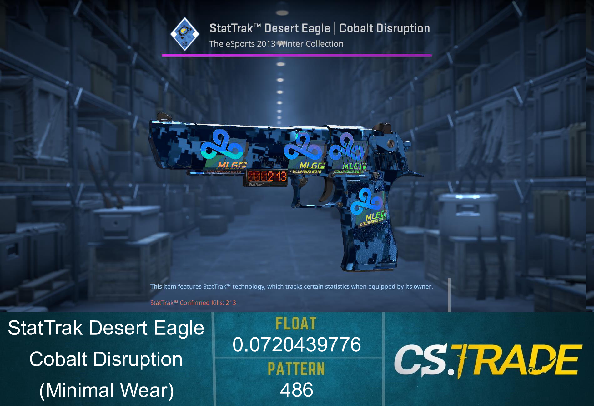 Desert Eagle | Cobalt Disruption (Minimal Wear) Screenshot