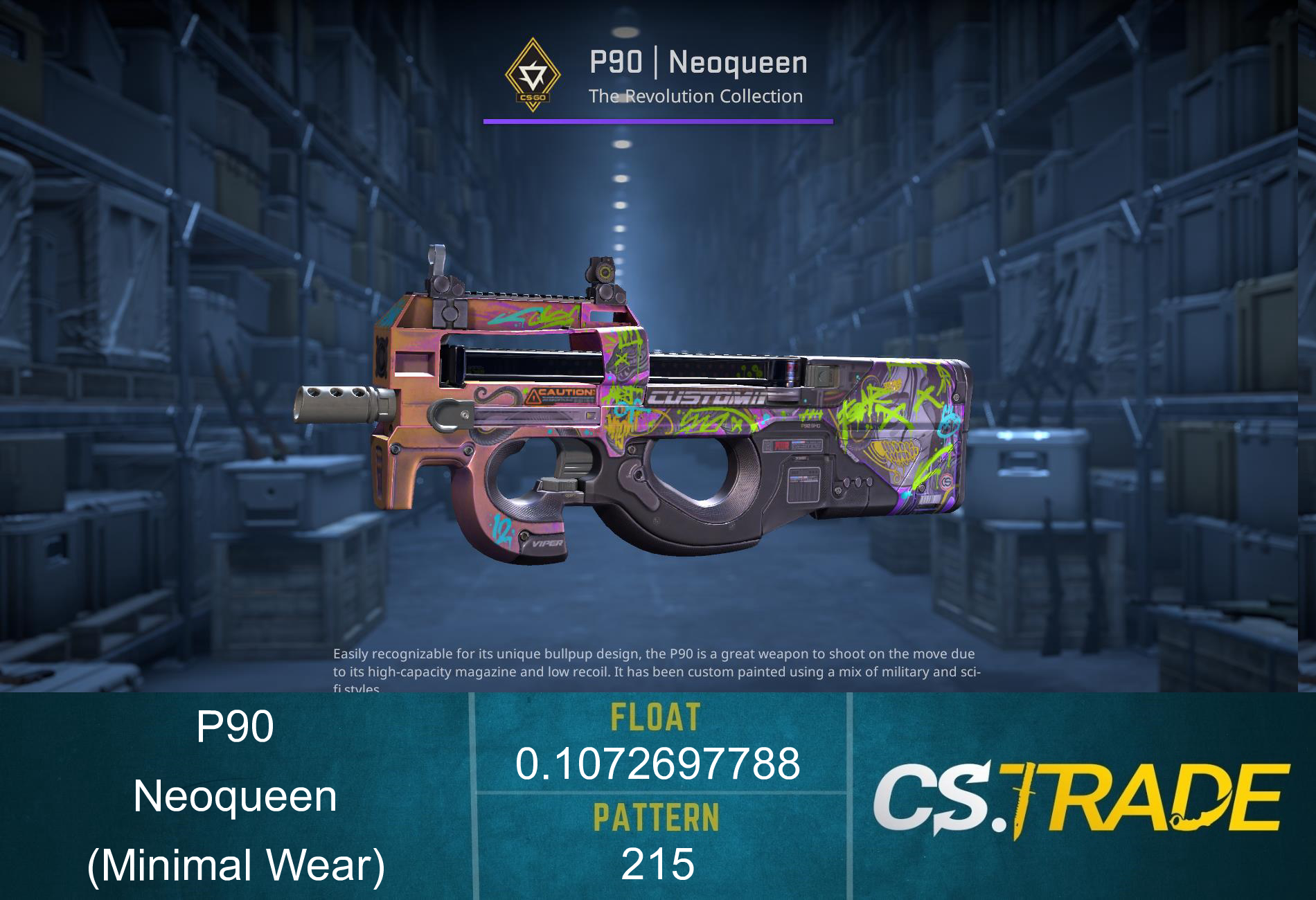 StatTrak™ P90 | Neoqueen (Minimal Wear) Screenshot