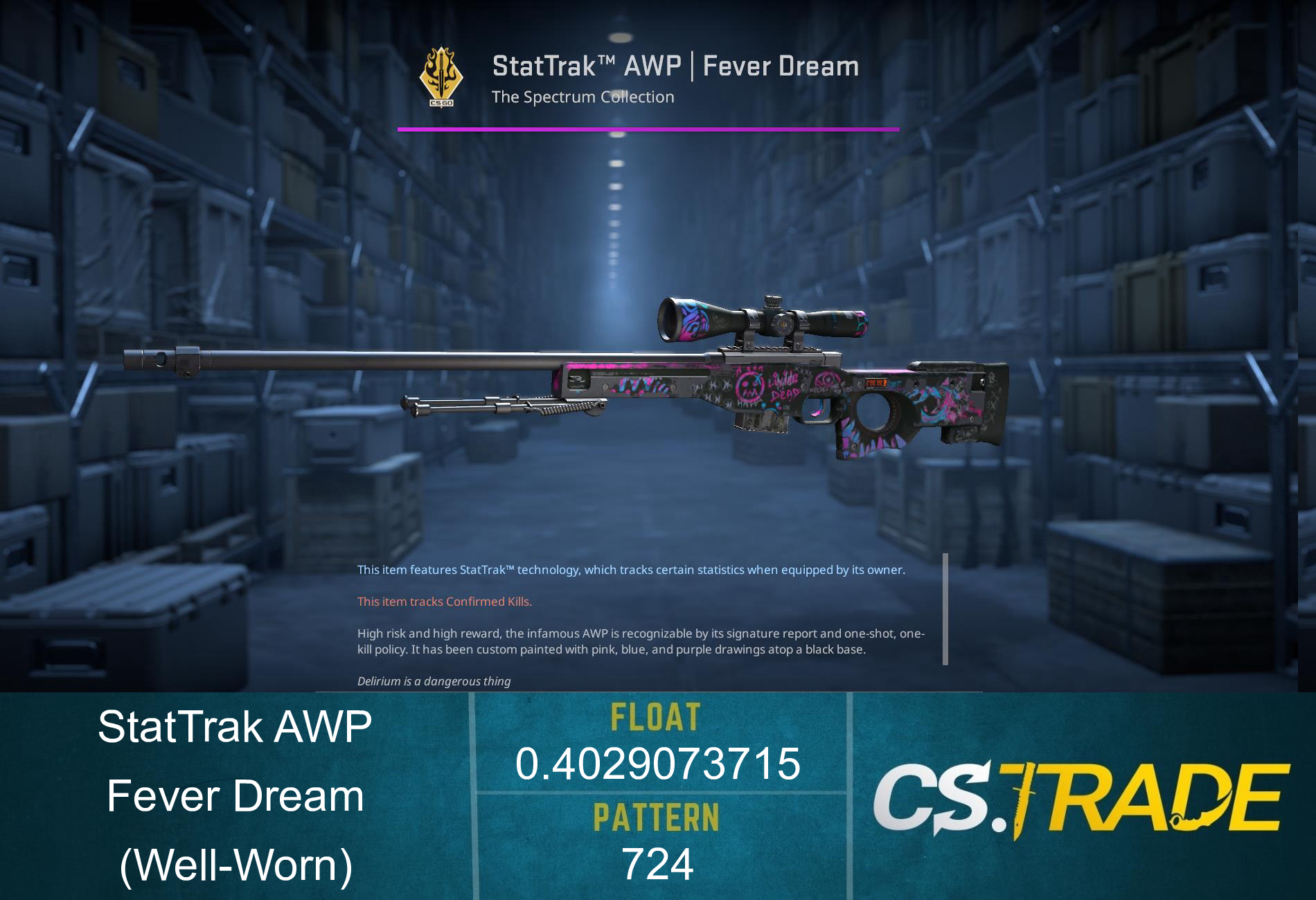 StatTrak™ AWP | Fever Dream (Well-Worn) Screenshot