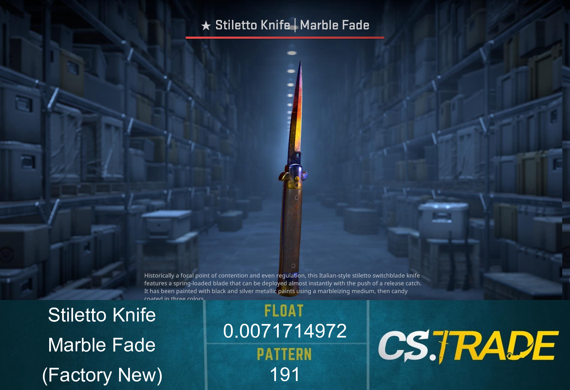★ Stiletto Knife | Marble Fade (Factory New) Screenshot