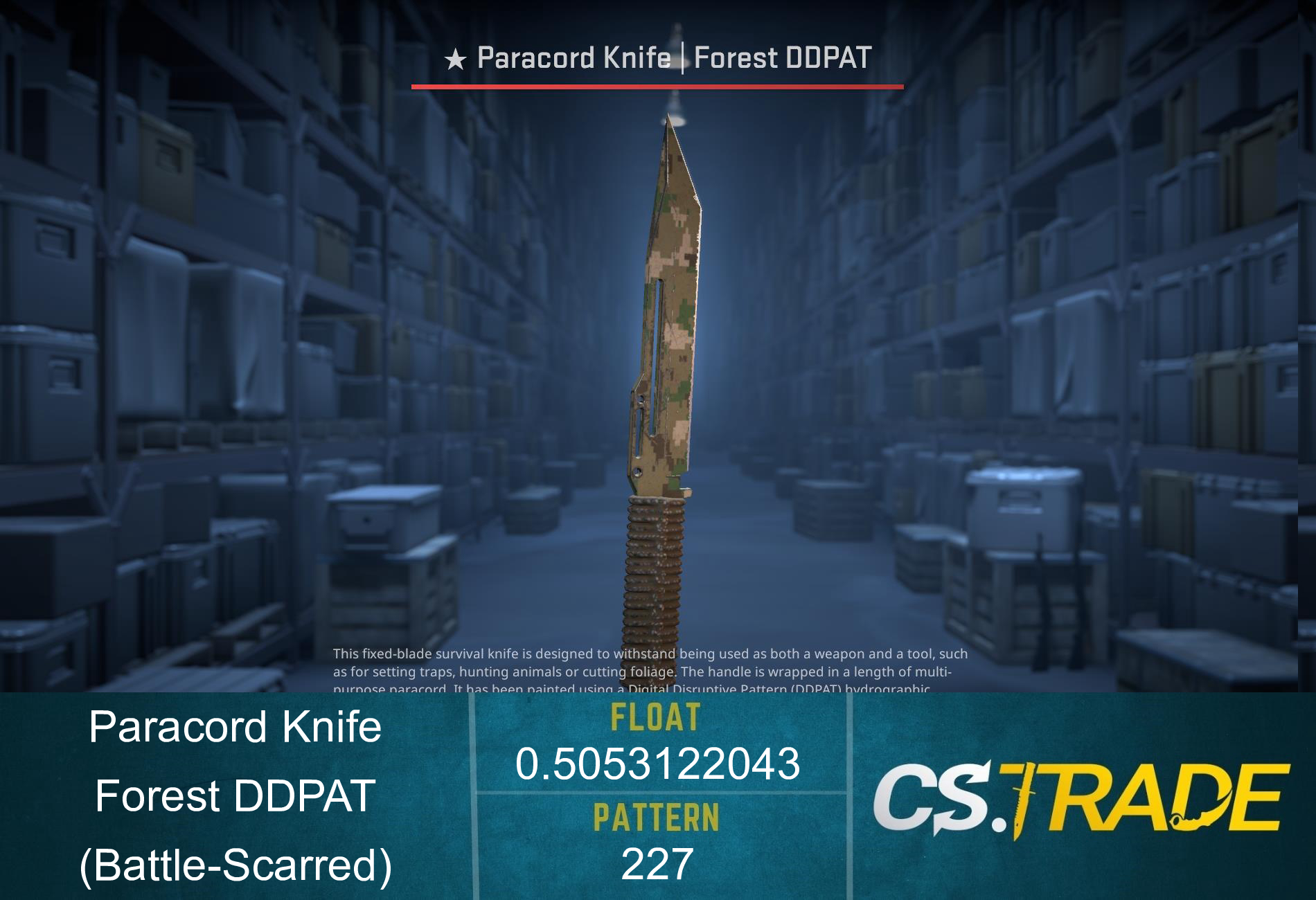 ★ Paracord Knife | Forest DDPAT (Battle-Scarred) Screenshot