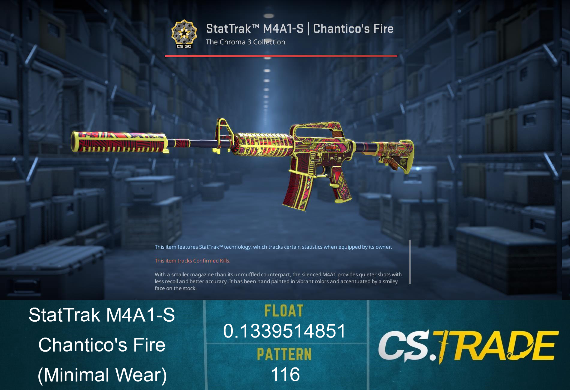 StatTrak™ M4A1-S | Chantico's Fire (Minimal Wear)