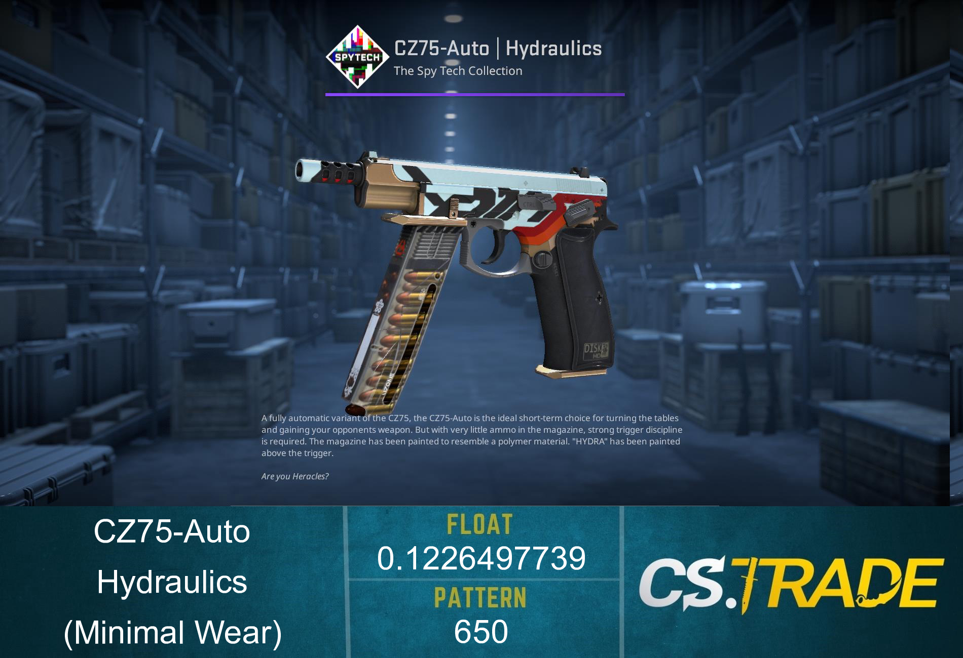 CZ75-Auto | Hydraulics (Factory New) Screenshot