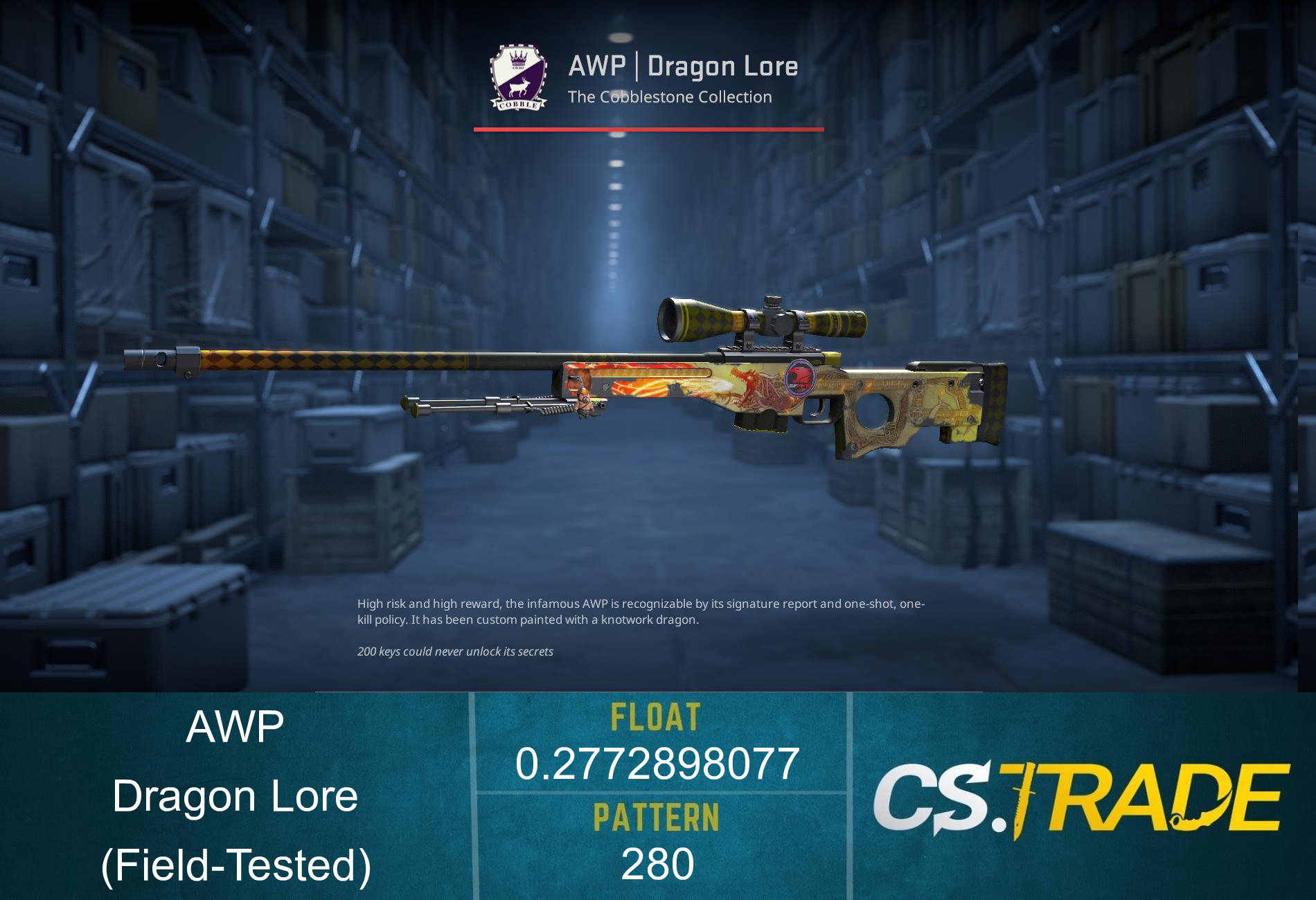 AWP | Dragon Lore (Field-Tested) Screenshot