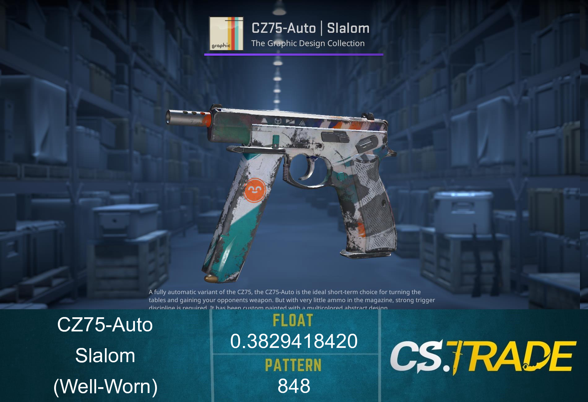 CZ75-Auto | Slalom (Well-Worn) Screenshot